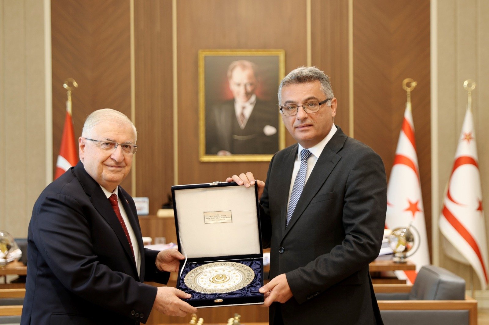 KKTC Cumhurbaşkanı Tufan Erhürman ve Milli Savunma Bakanı Yaşar Güler