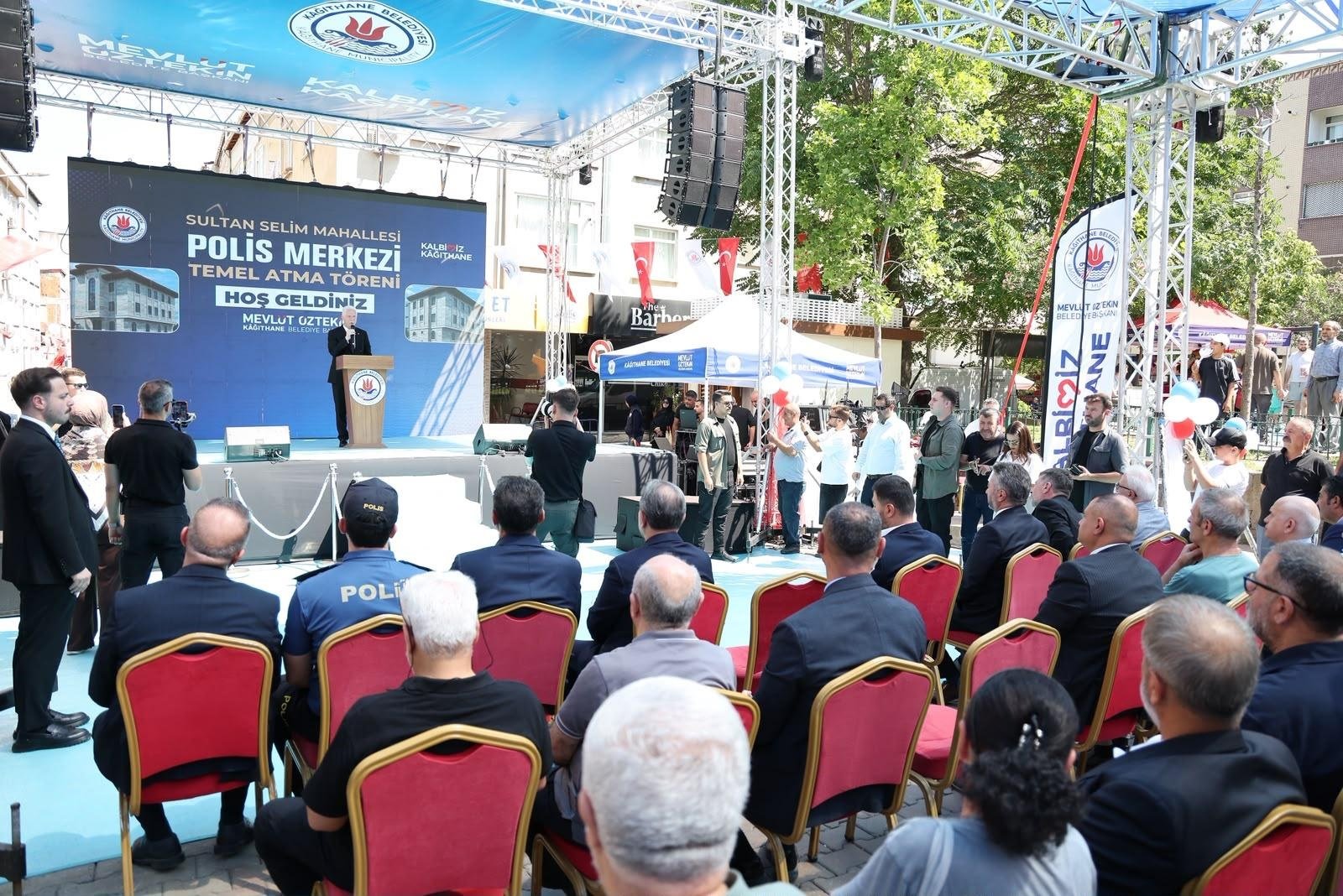 İstanbul Valisi Davut Gül Sultan Selim Polis Merkezi temel atma töreninde konuşuyor
