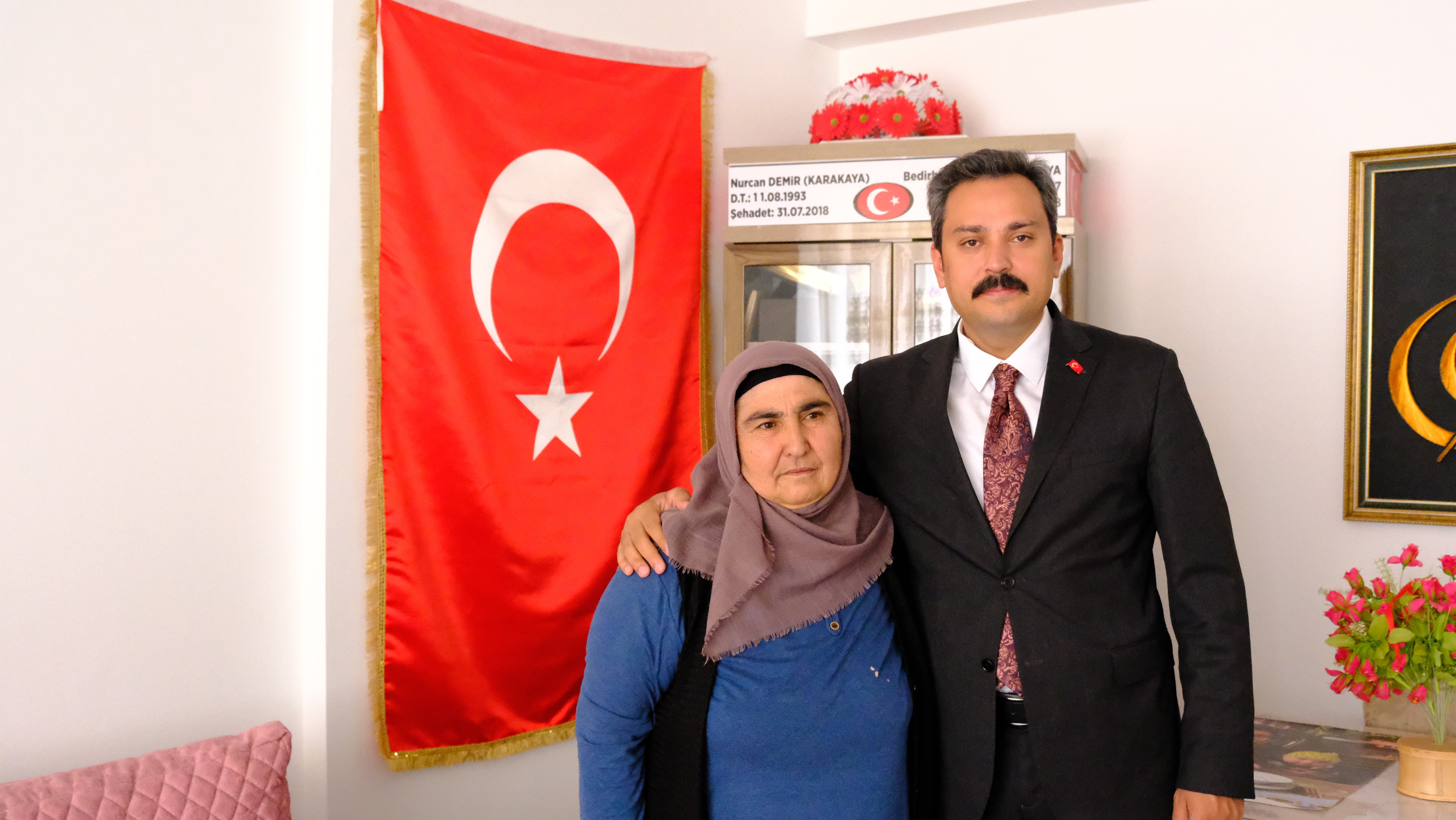 Şehit Bedirhan Bebek anma töreni kabir başında