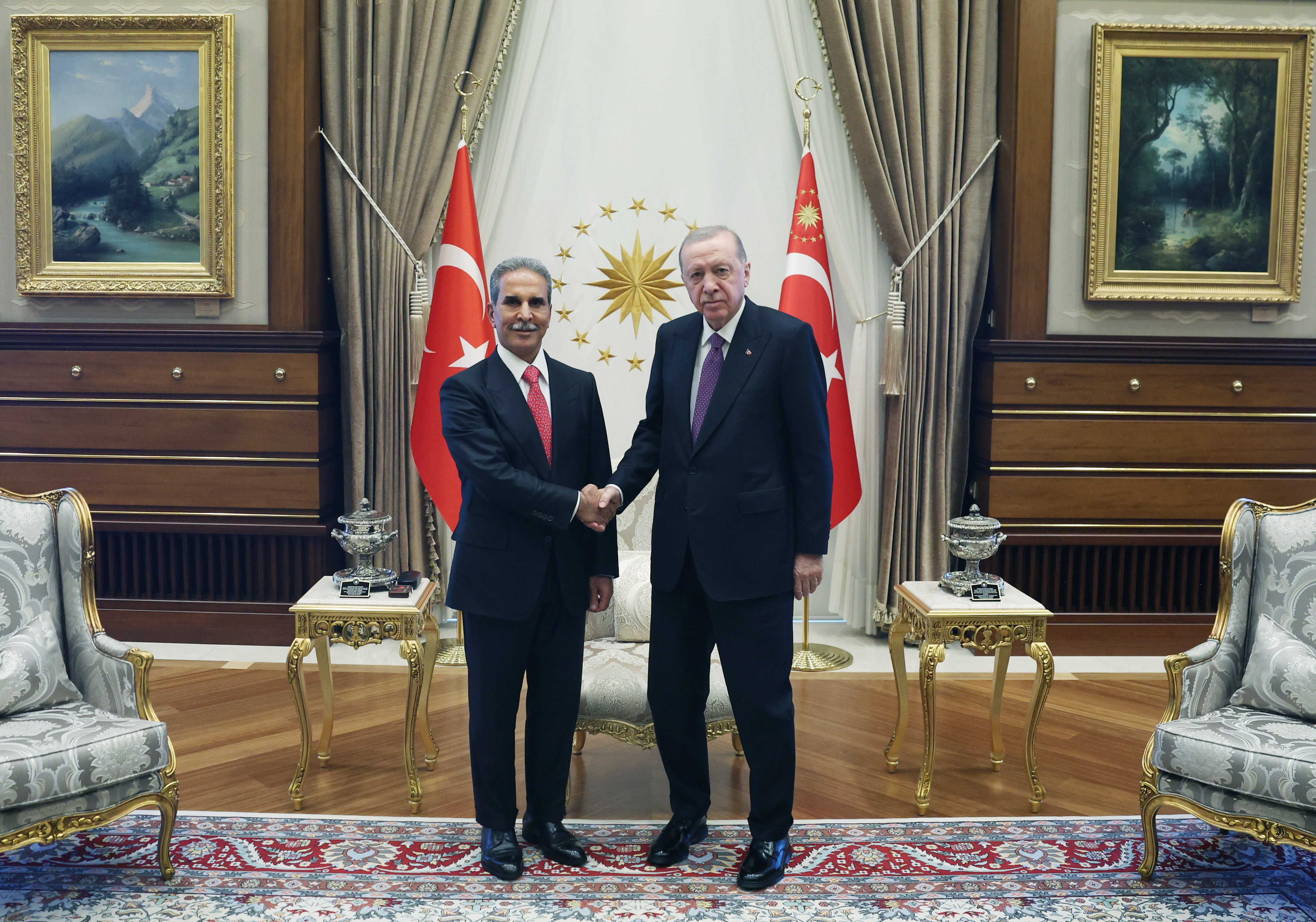 Cumhurbaşkanı Erdoğan ve Irak Yüksek Yargı Konseyi Başkanı Faik Zeydan görüşmesi