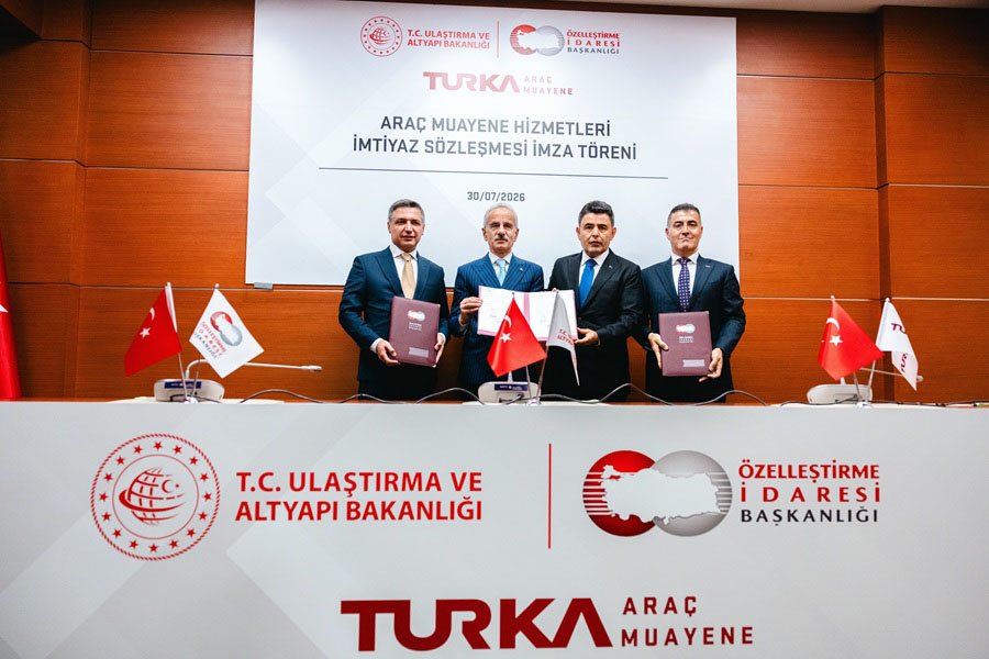 Bakan Uraloğlu araç muayene istasyonu sözleşme imza töreni
