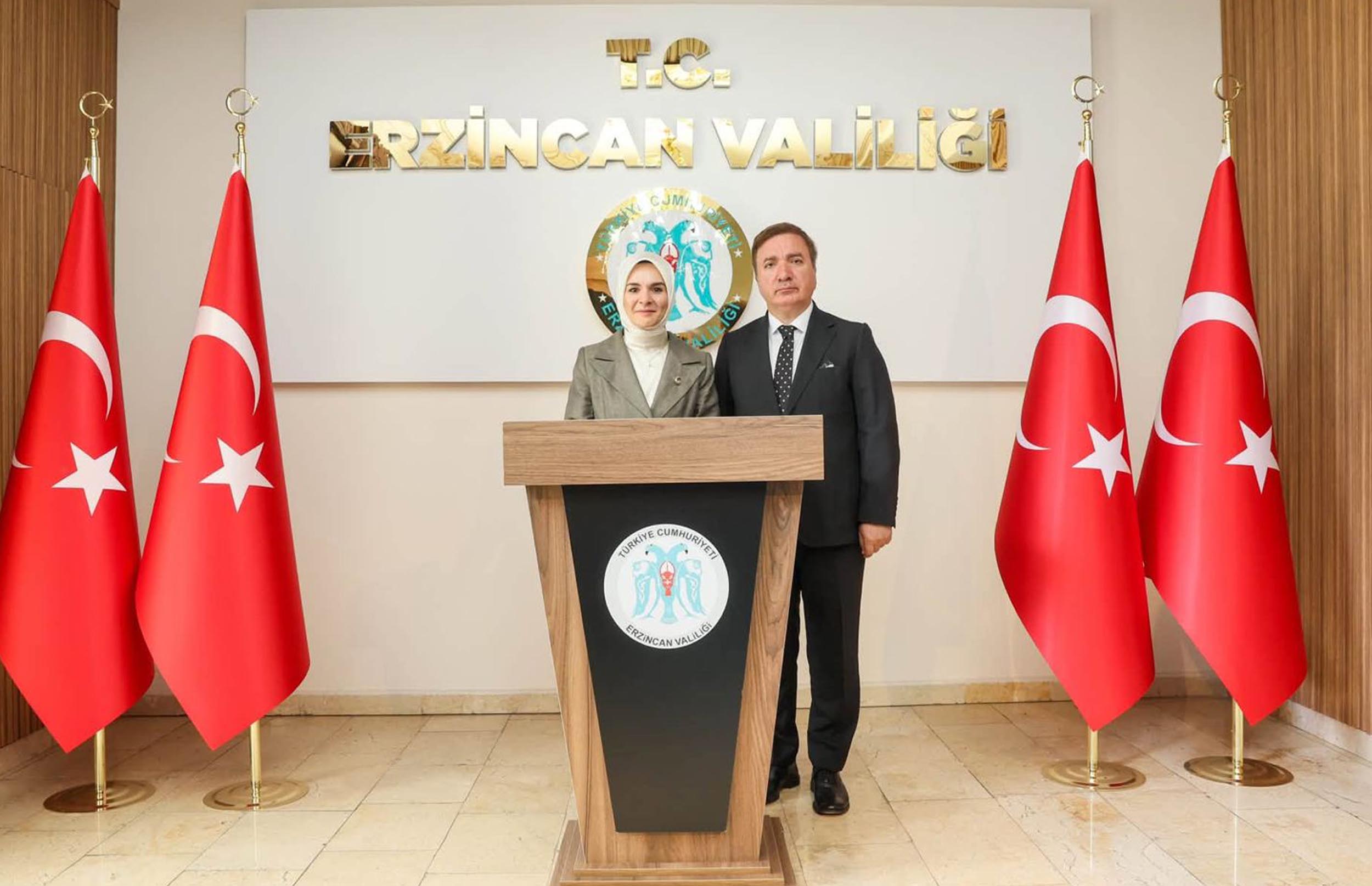 Aile ve Sosyal Hizmetler Bakanı Mahinur Özdemir Göktaş Erzincan