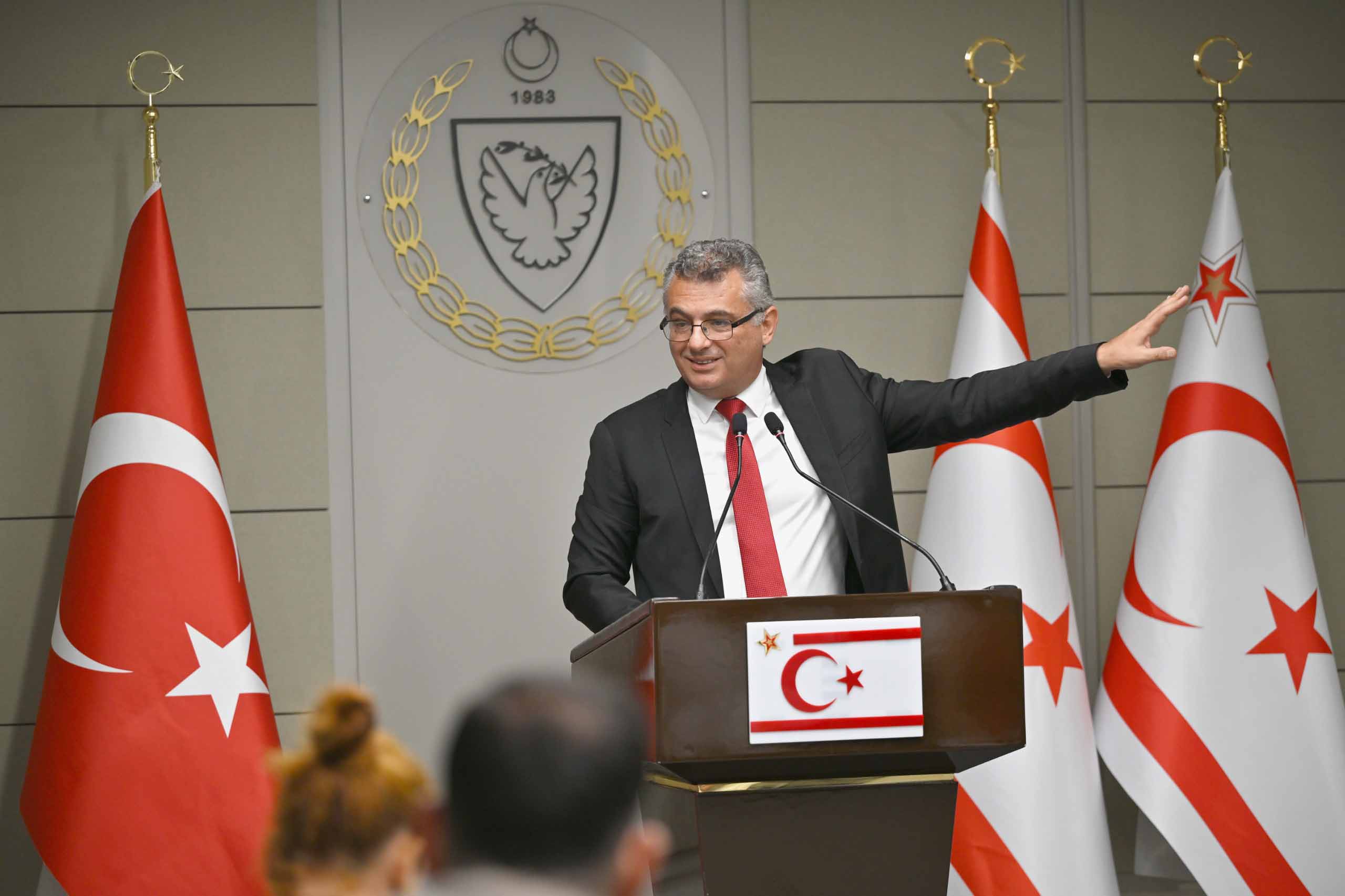 KKTC Cumhurbaşkanı Tufan Erhürman konuşuyor