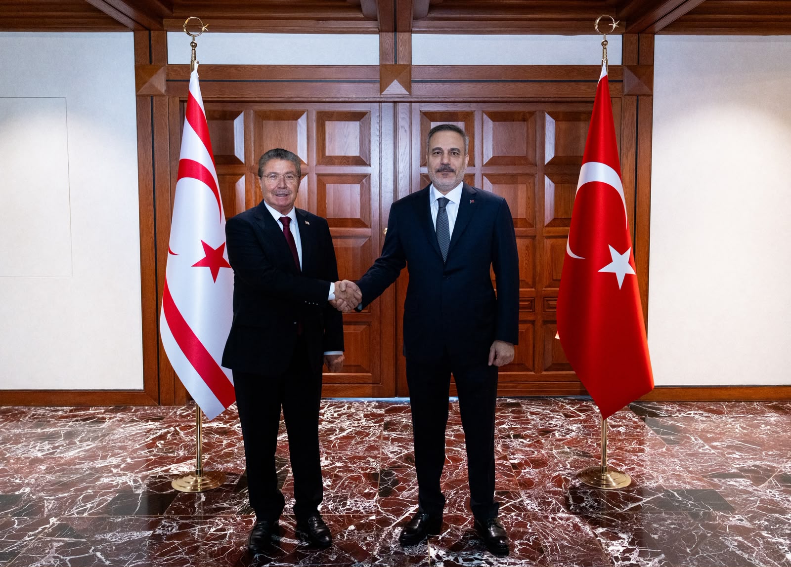 Bakan Fidan ve KKTC Başbakanı Üstel görüşmesi
