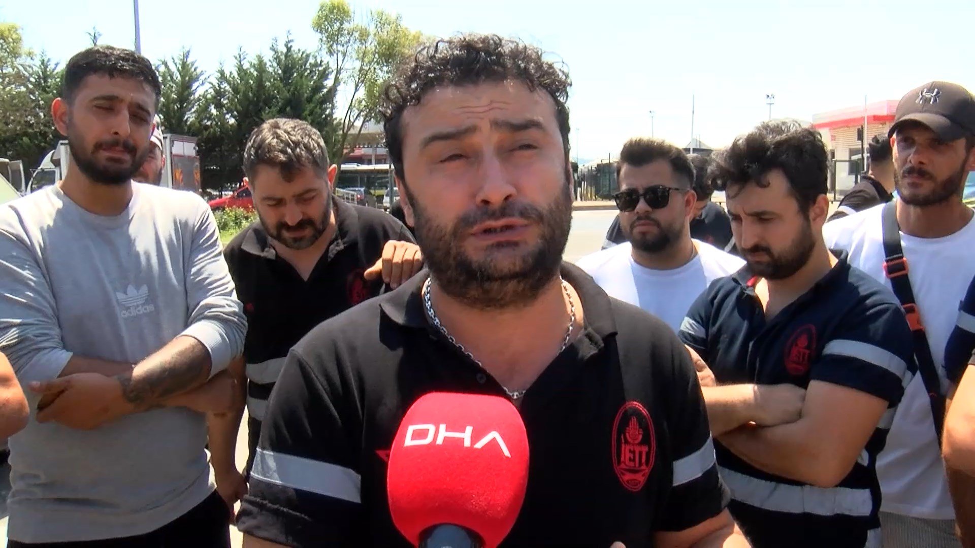 Pendik İETT işçi eylemi toplu görüntü