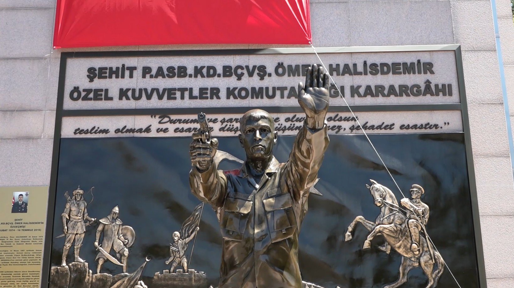 Ömer Halisdemir anıtı havadan