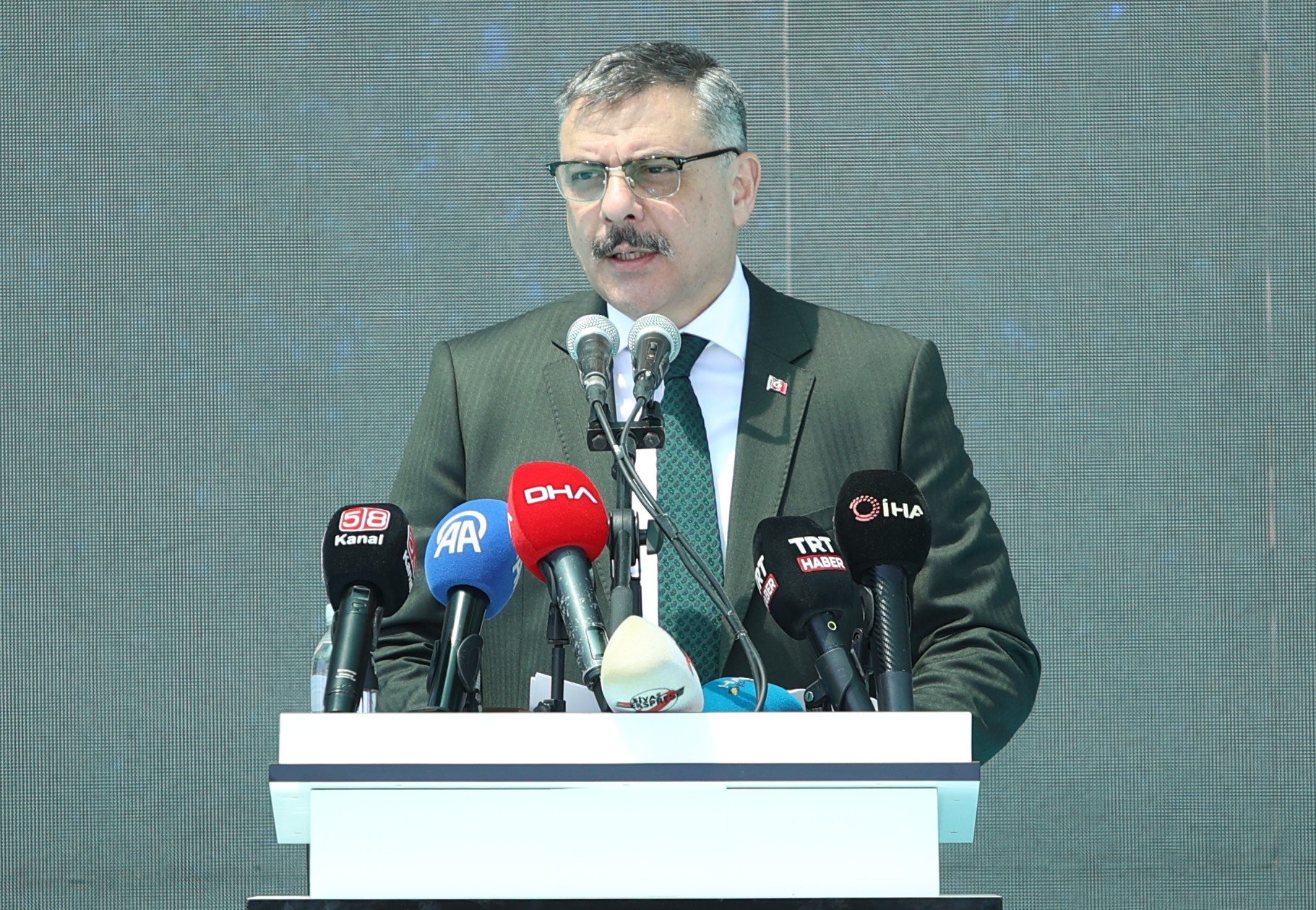 İçişleri Bakanı Mustafa Çiftçi Siyer-i Nebi Külliyesi temel atma töreninde konuşuyor