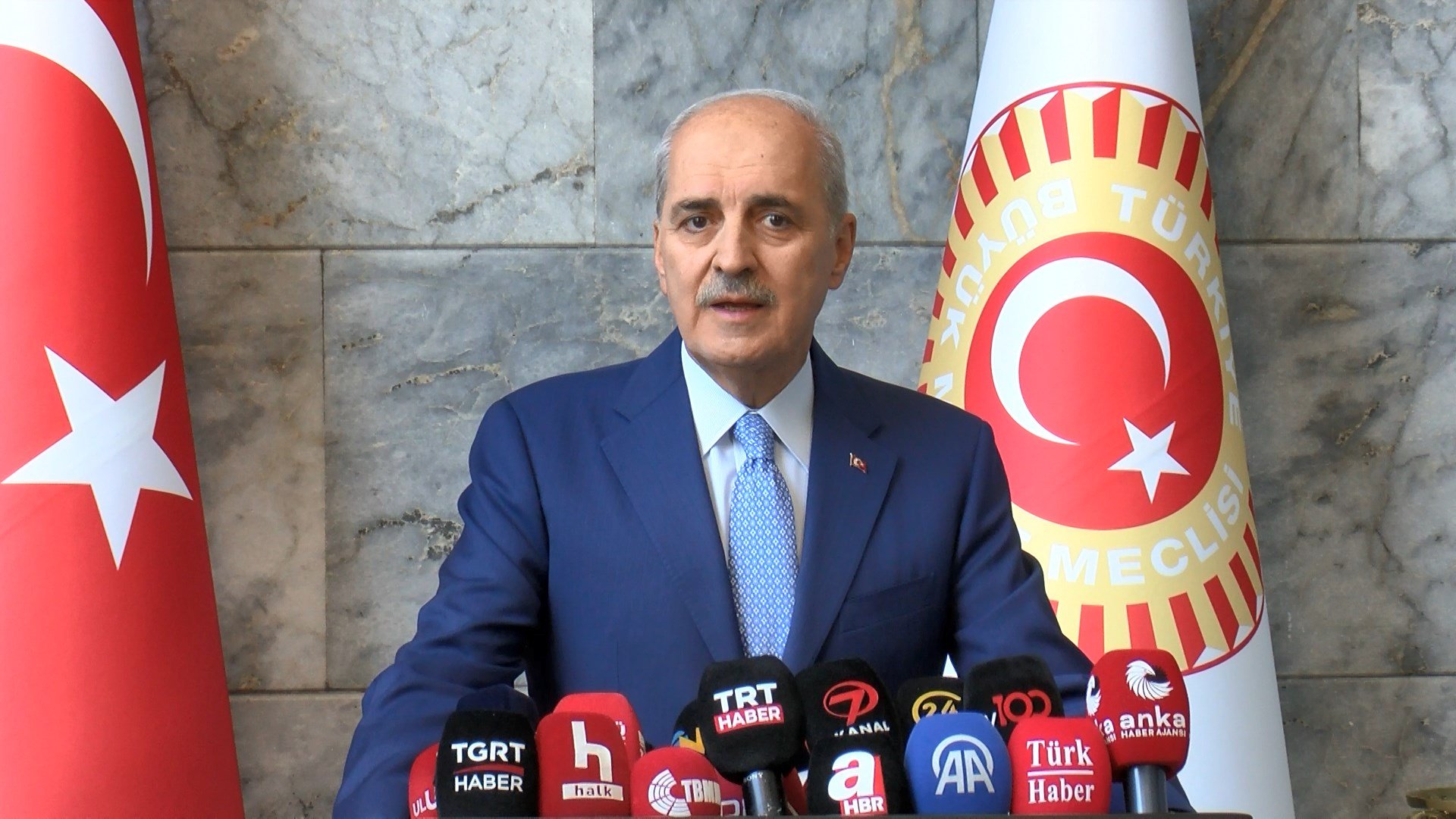 TBMM Başkanı Numan Kurtulmuş Terörsüz Türkiye süreci basın toplantısı