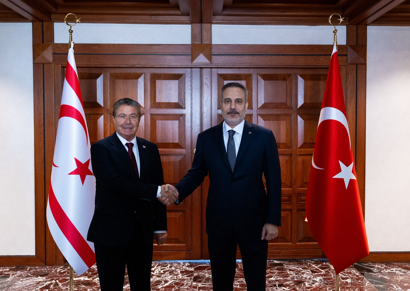 Bakan Fidan ve KKTC Başbakanı Üstel görüşmesi