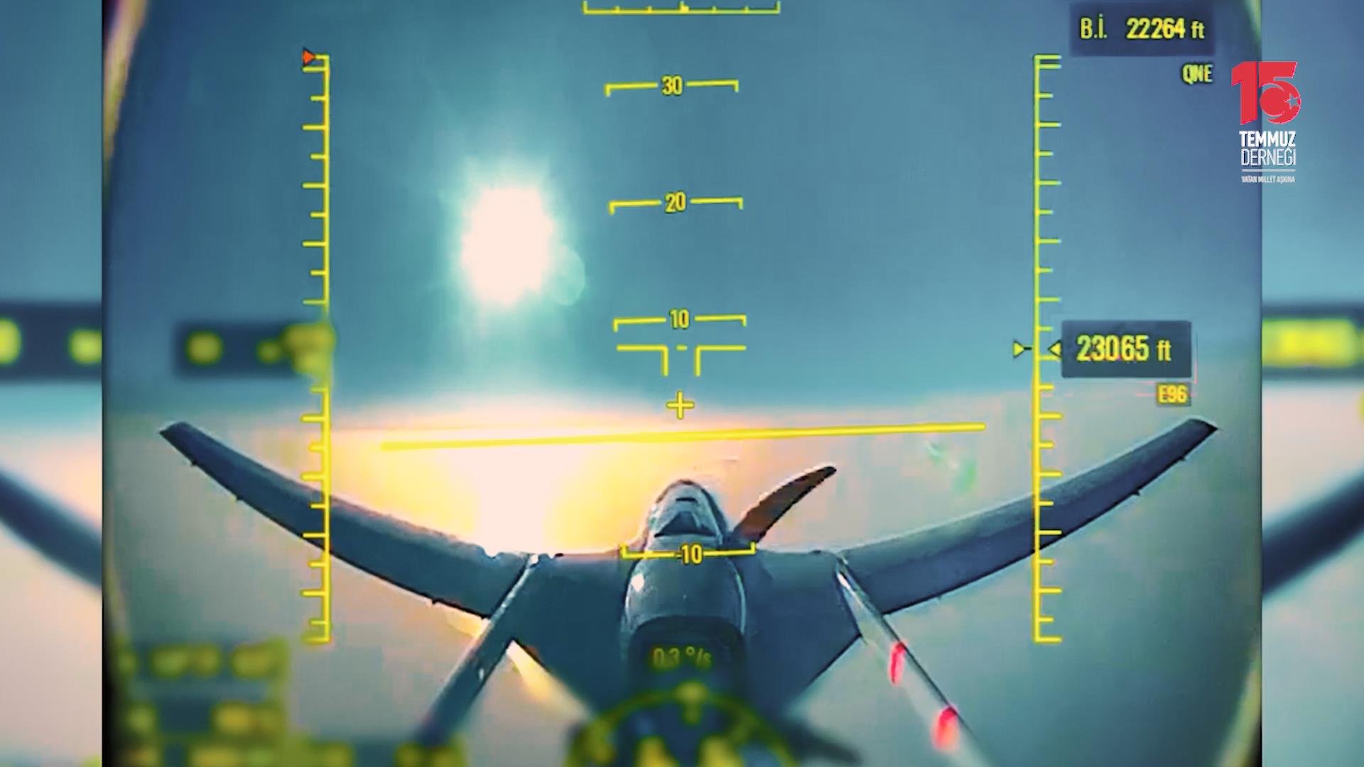 15 Temmuz 253 şehit anısına İHA radar izi