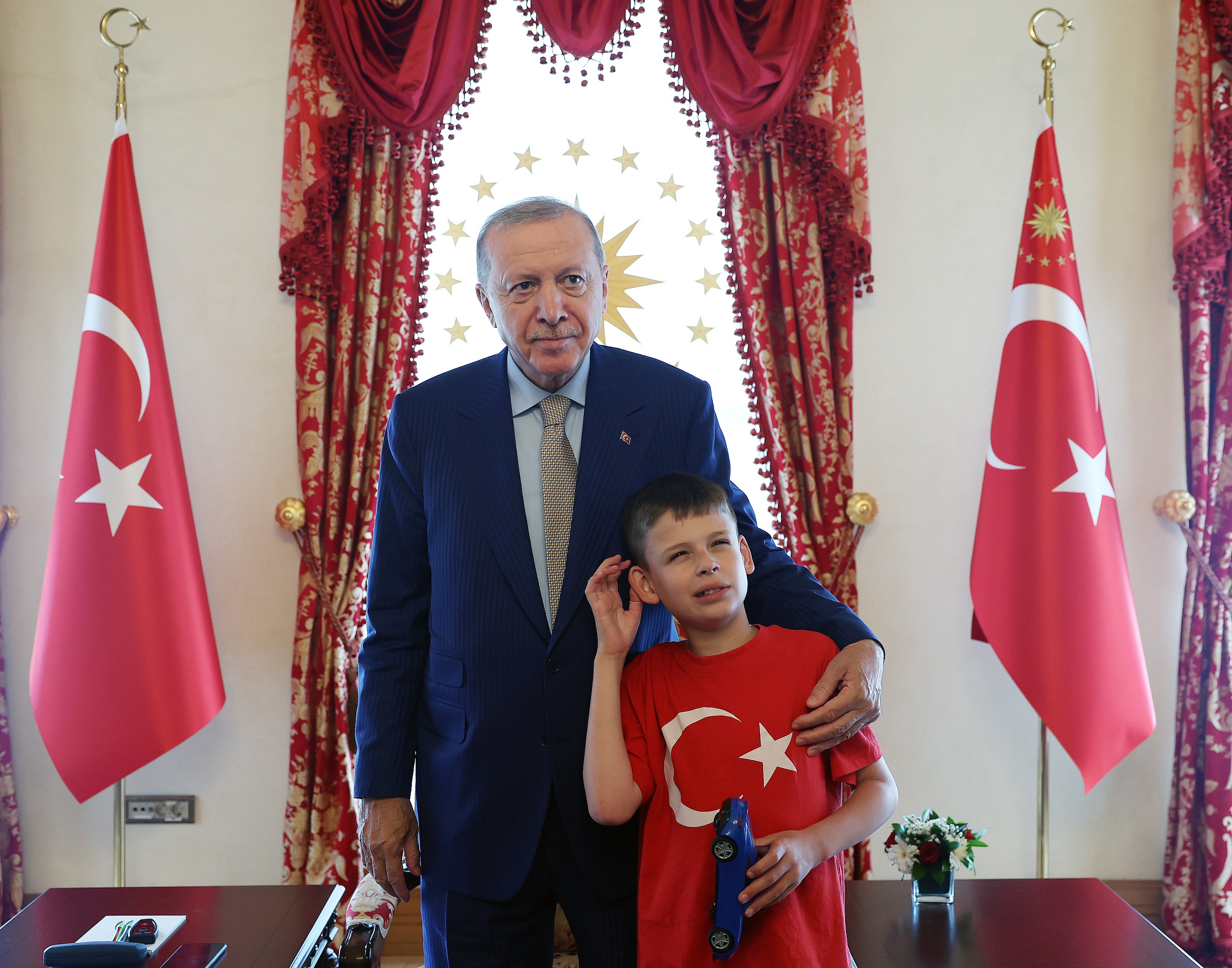 Cumhurbaşkanı Erdoğan, Joshua Harris ve ailesiyle birlikte