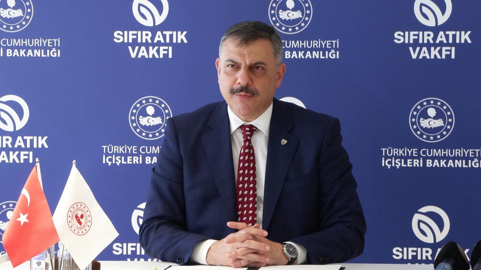 İçişleri Bakanı Mustafa Çiftçi protokol imza töreninde konuşuyor