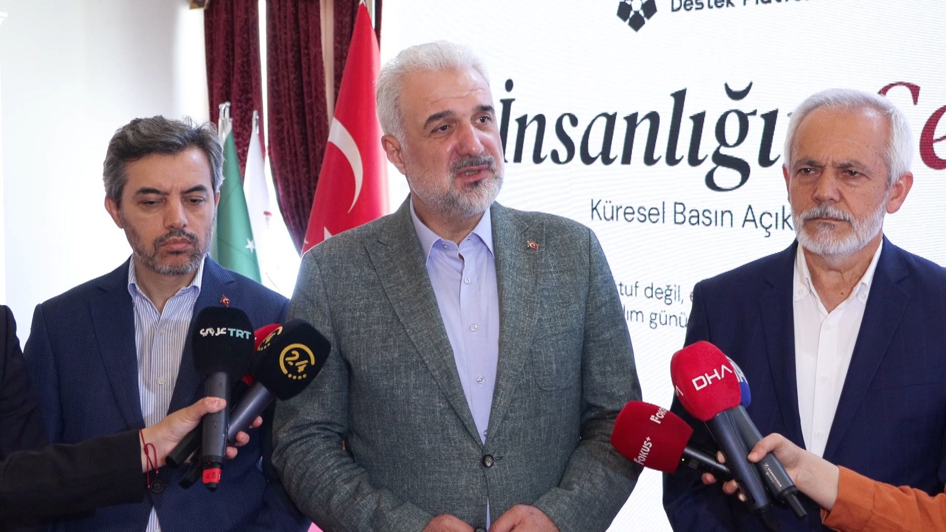 Filistin için İnsanlığın Sesi çağrısı basın toplantısı