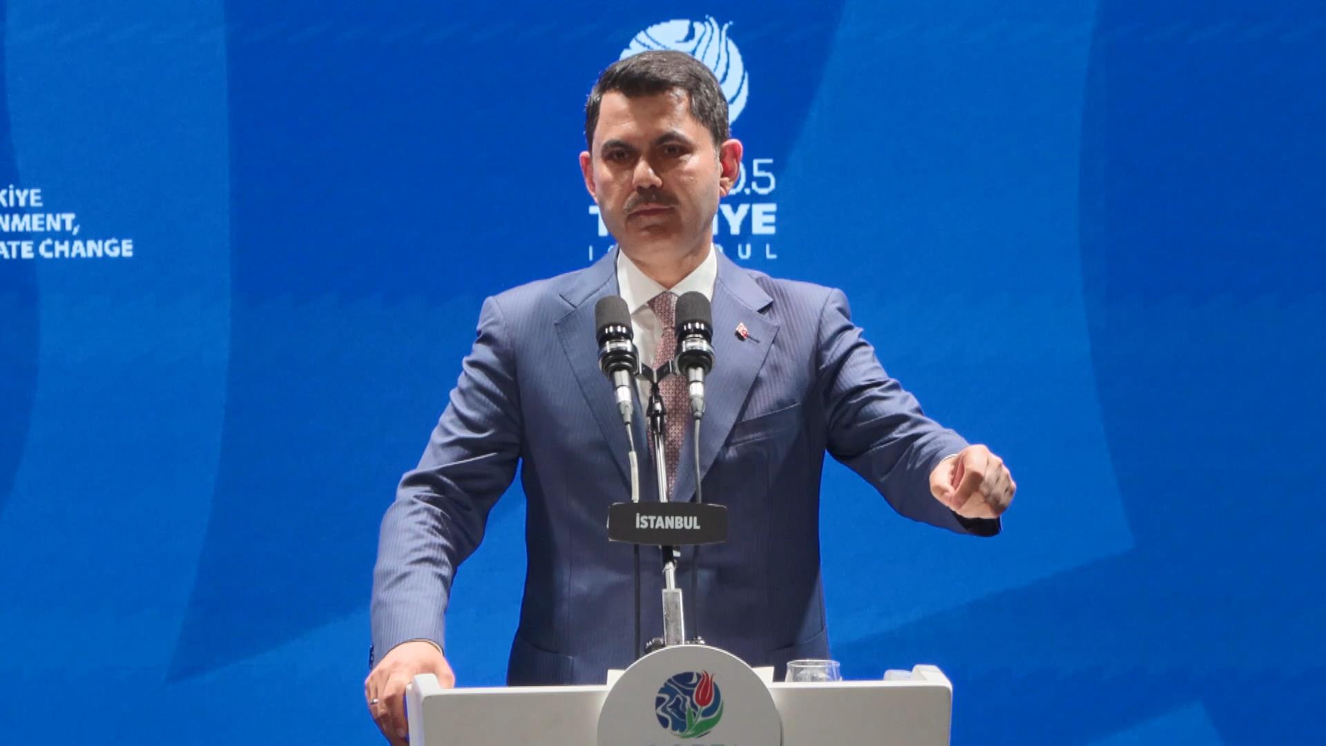 Bakan Kurum iklim zirvesinde konuşuyor