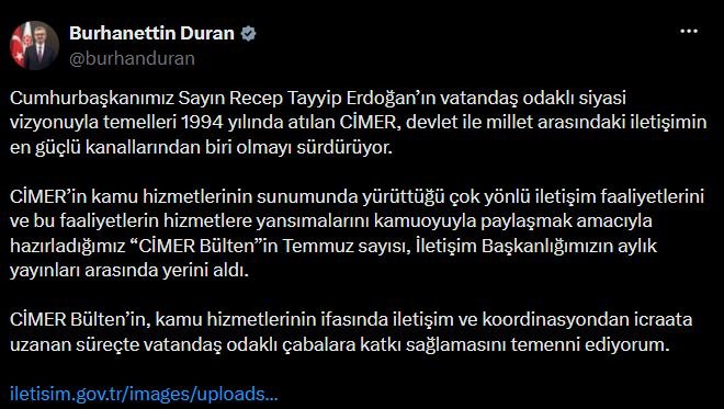 CİMER başvuru istatistikleri