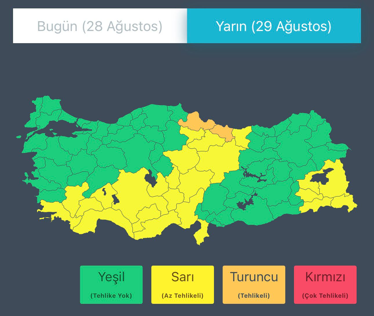 İçişleri Bakanlığı sağanak uyarısı