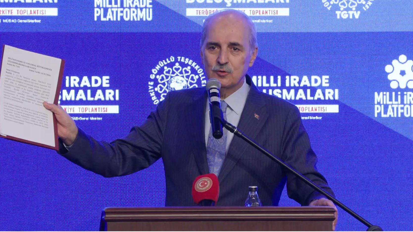 TBMM Başkanı Numan Kurtulmuş çerçeve yasa açıklaması yapıyor