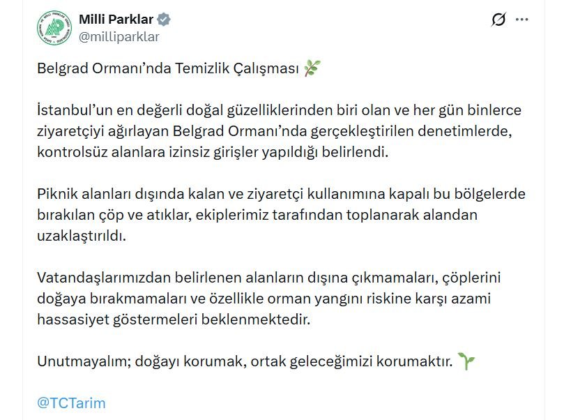 Temizlenen alanlar ve doğa koruma çalışmaları