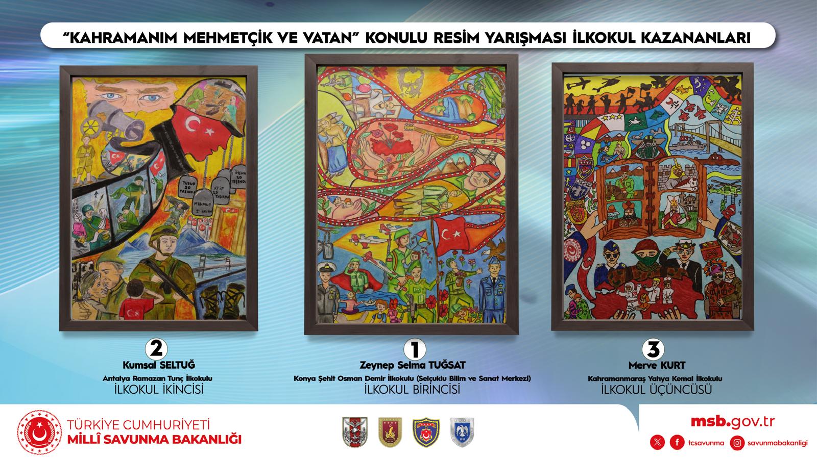 Kahramanım Mehmetçik ve Vatan resim yarışması
