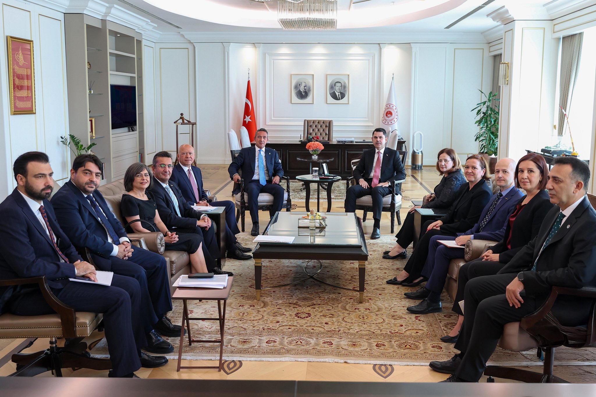 Bakan Murat Kurum ve Ali Koç görüşmesi