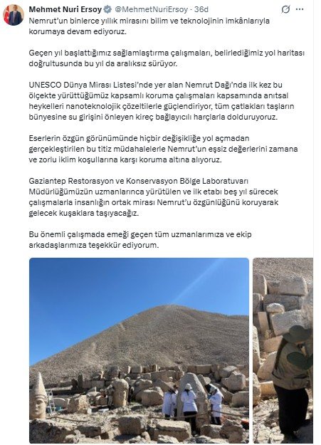 Nemrut Dağı UNESCO Dünya Mirası