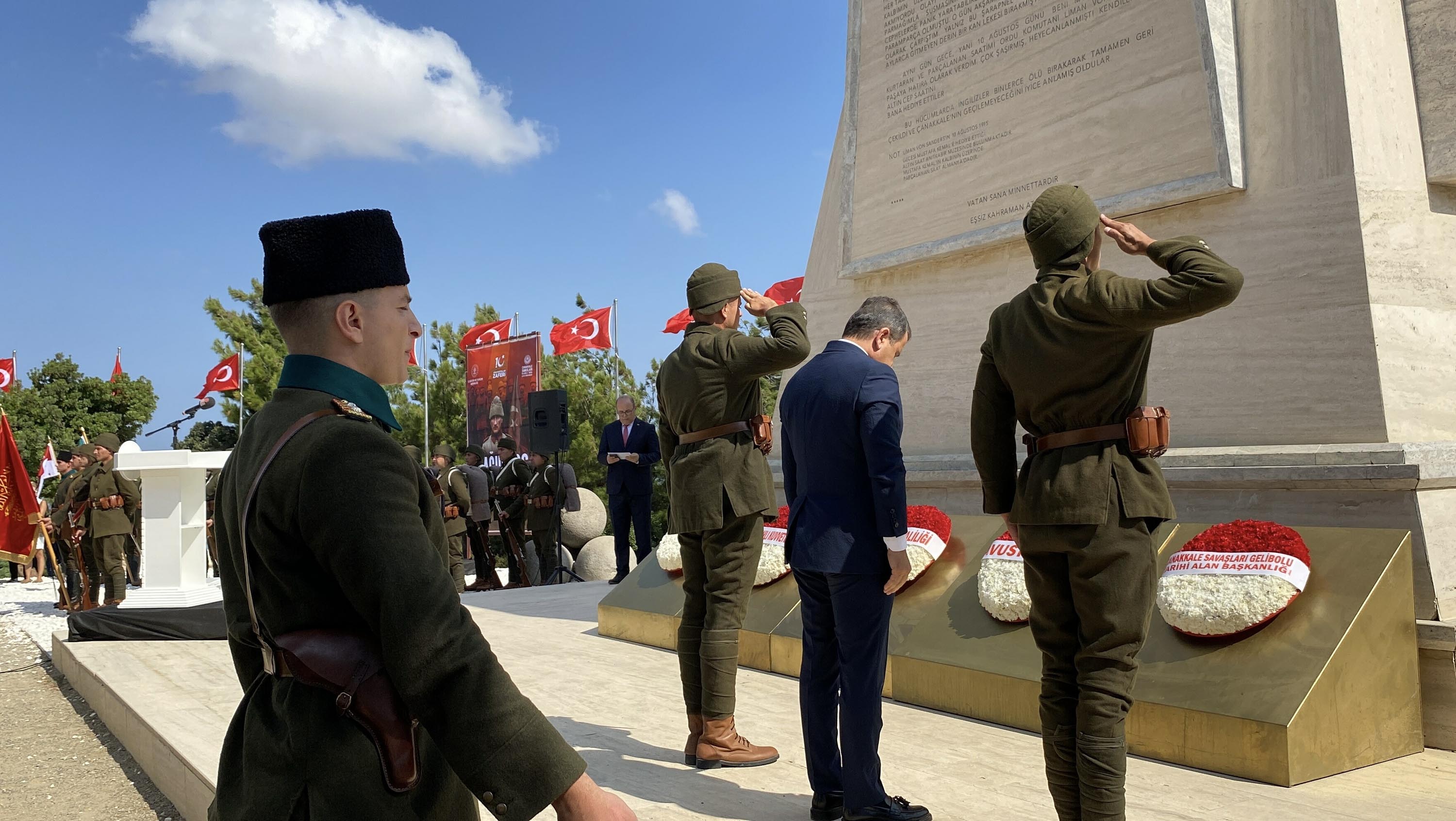 Arıburnu Zafer Anıtı açılışı