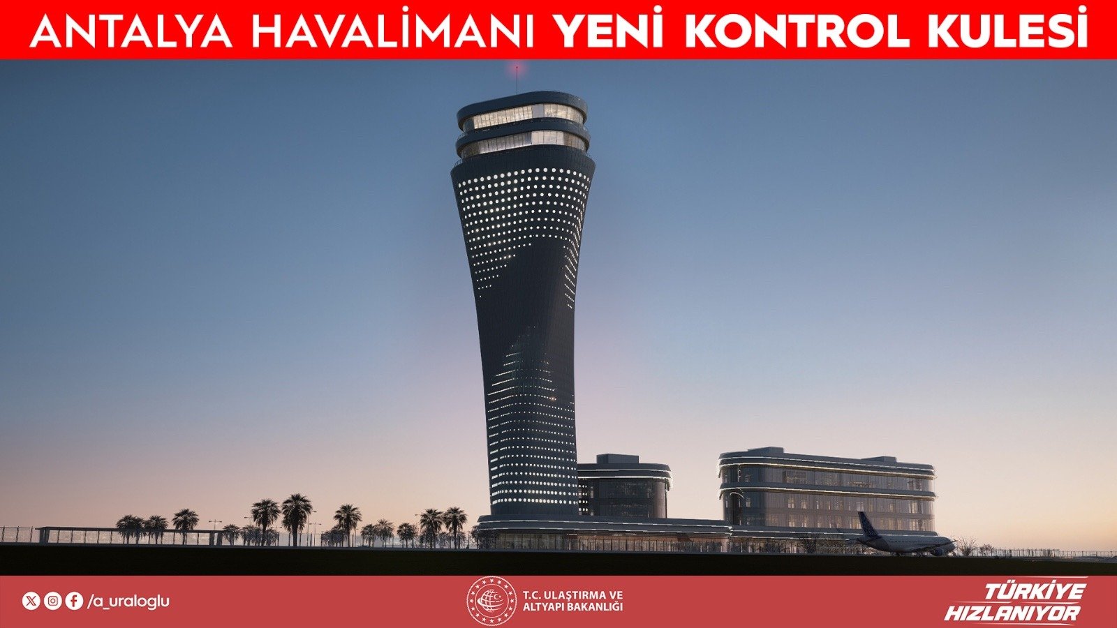 Hava trafik kontrol kulesi betonarme çalışmaları