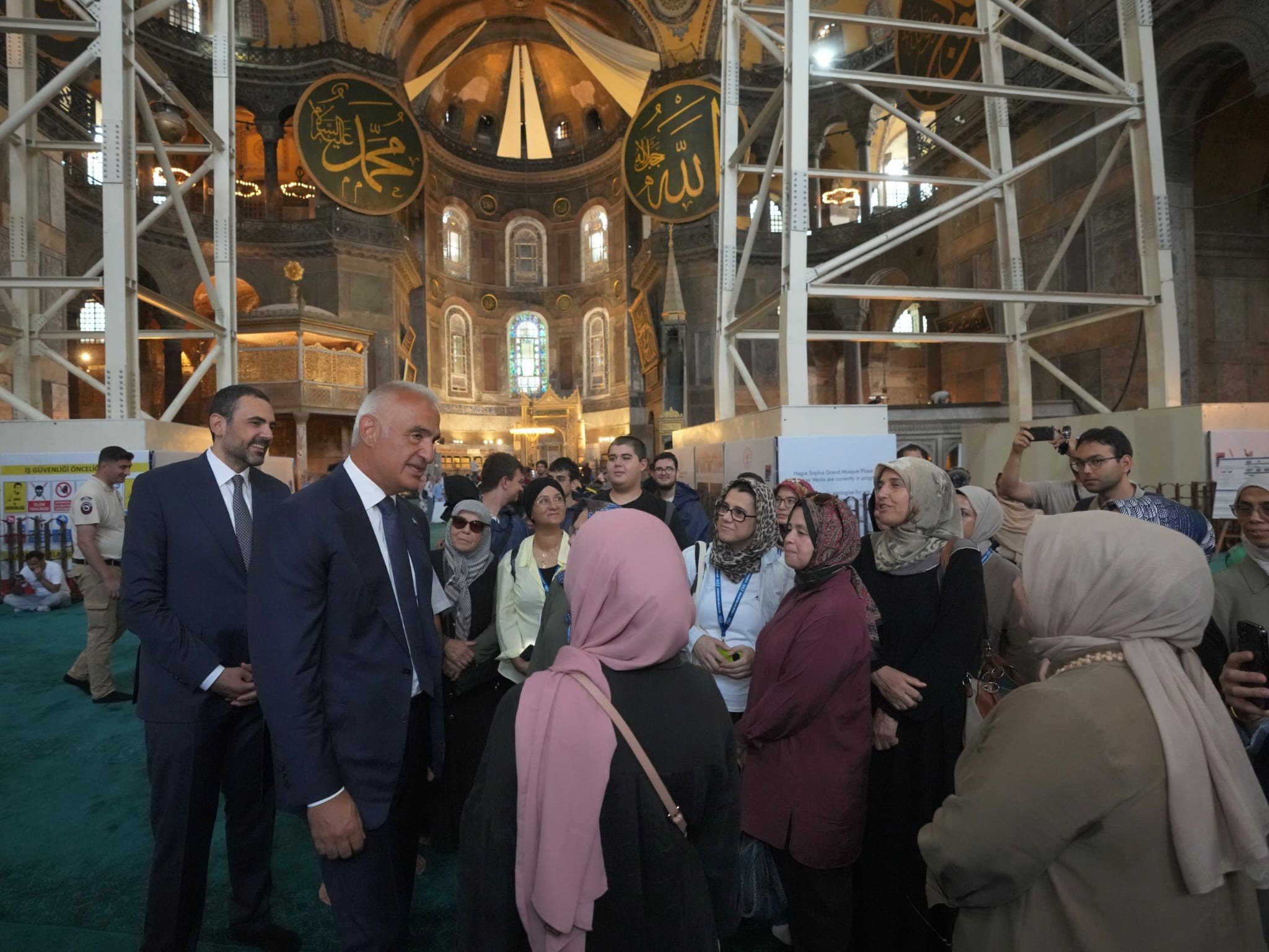 Ayasofya galeri katı ziyarete hazırlandı restorasyon çalışması