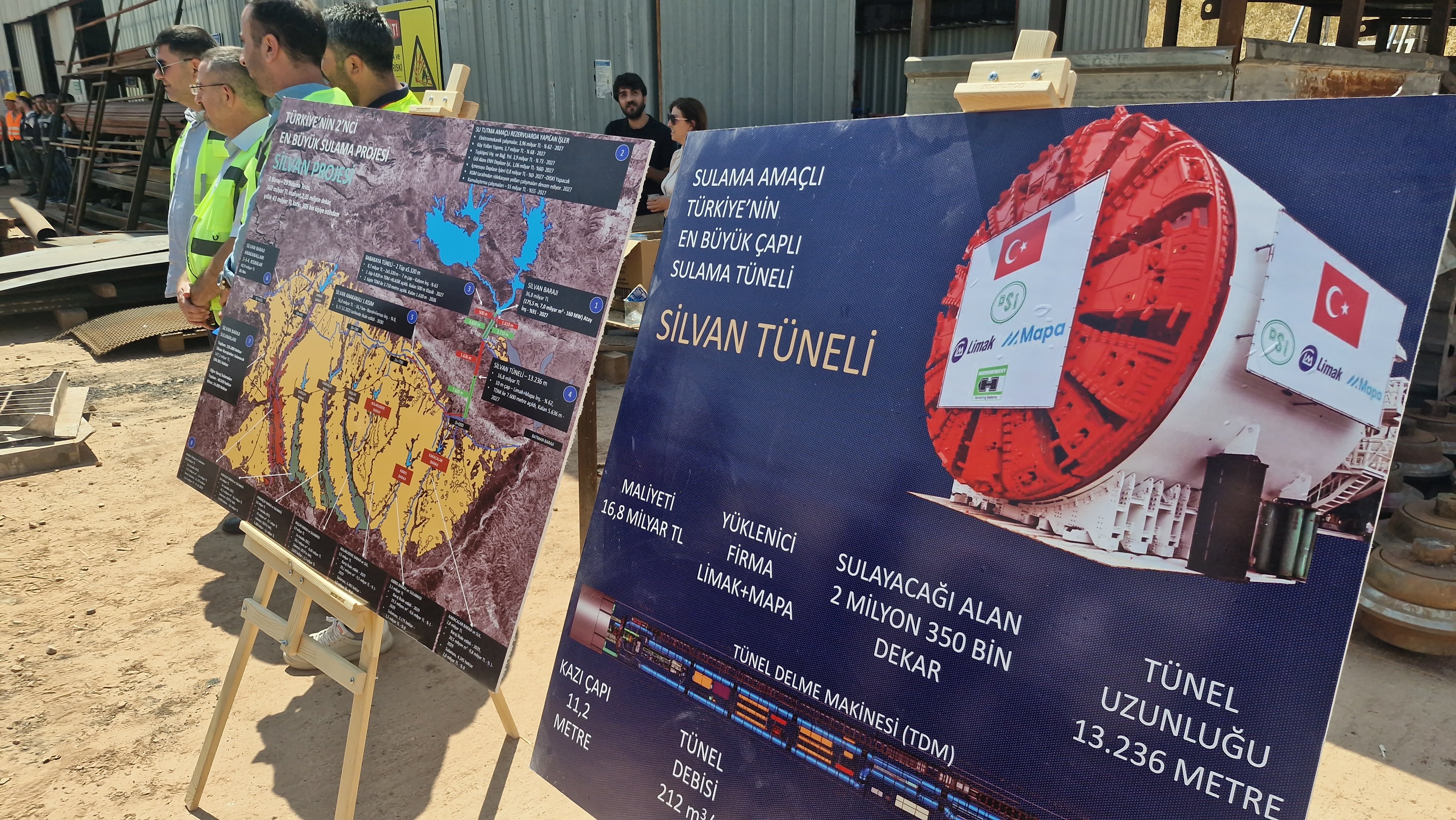 Silvan Barajı gövde çalışmaları