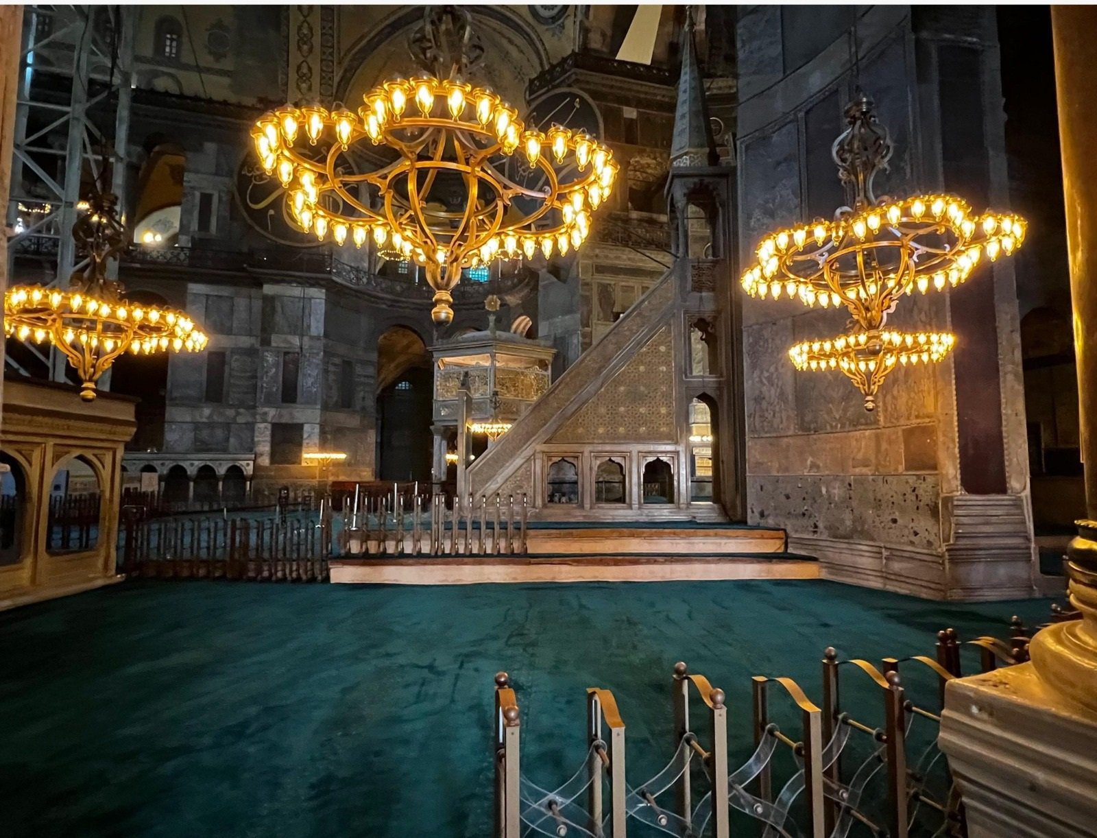 Ayasofya zemin koruma çalışmaları