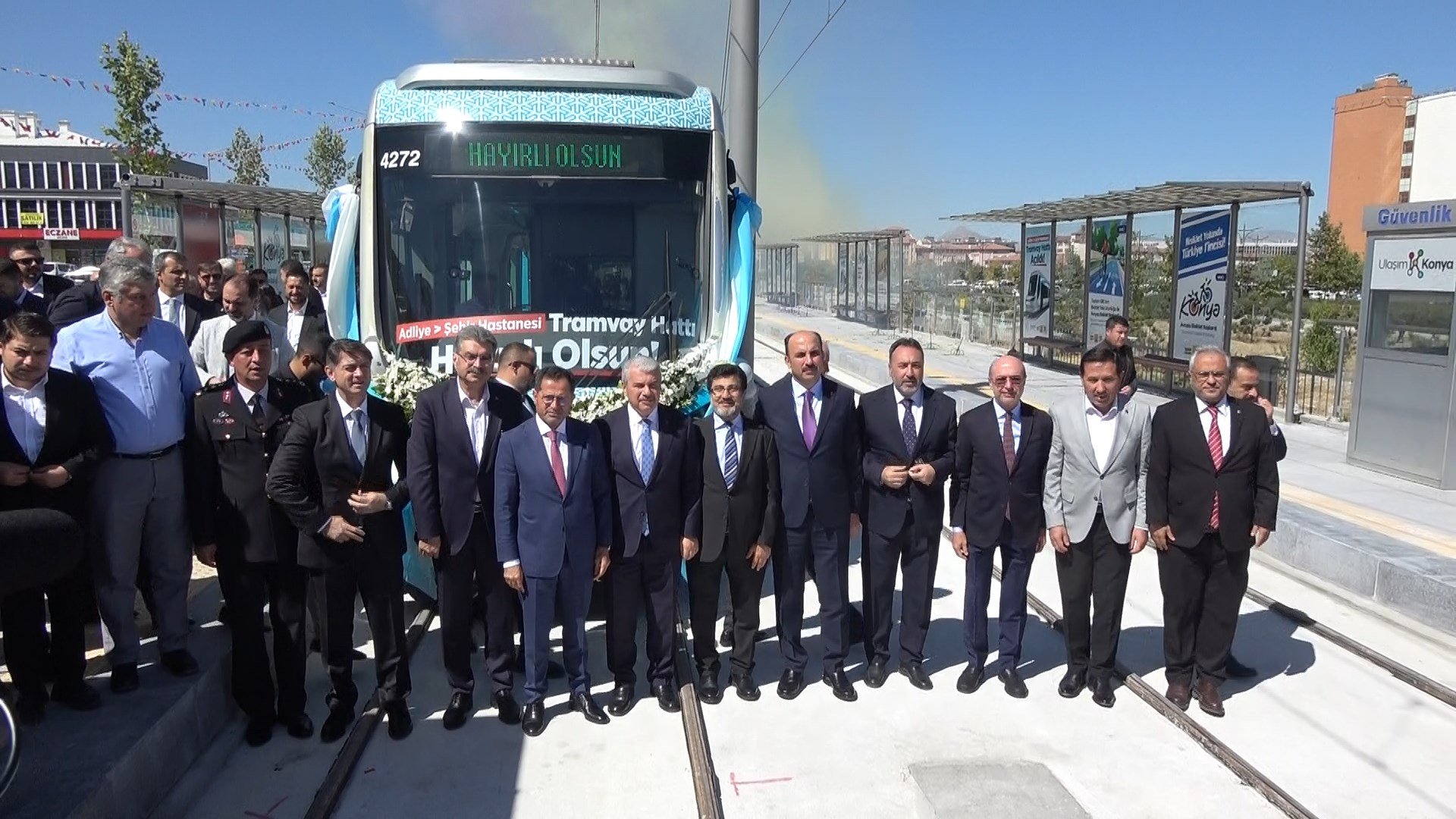 Konya tramvay hattı açılış töreni