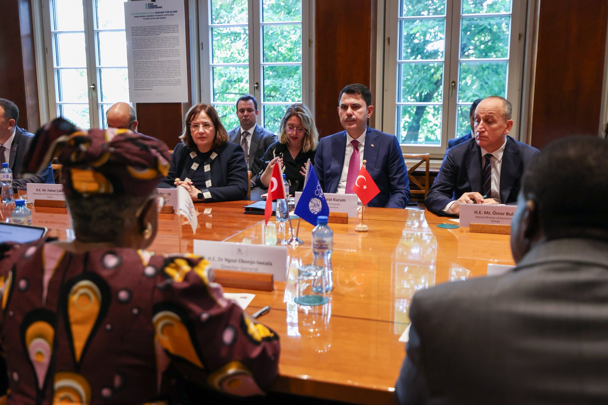 Bakan Kurum ve DTÖ Genel Direktörü Okonjo-Iweala görüşmesi