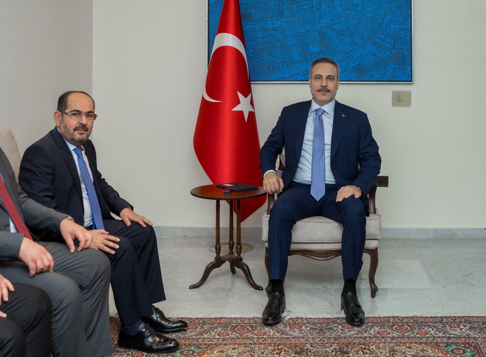 Dışişleri Bakanı Hakan Fidan ve Suriye Türkmen Meclisi Başkanı Abdurrahman Mustafa görüşmesi