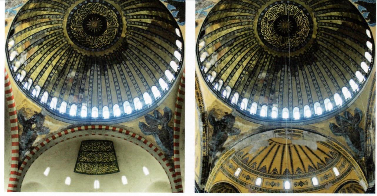 Ayasofya restorasyon çalışmaları genel görünüm