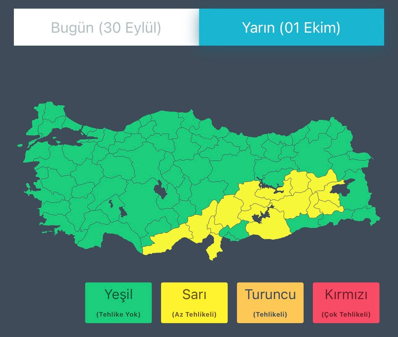 İçişleri Bakanlığı sağanak uyarısı
