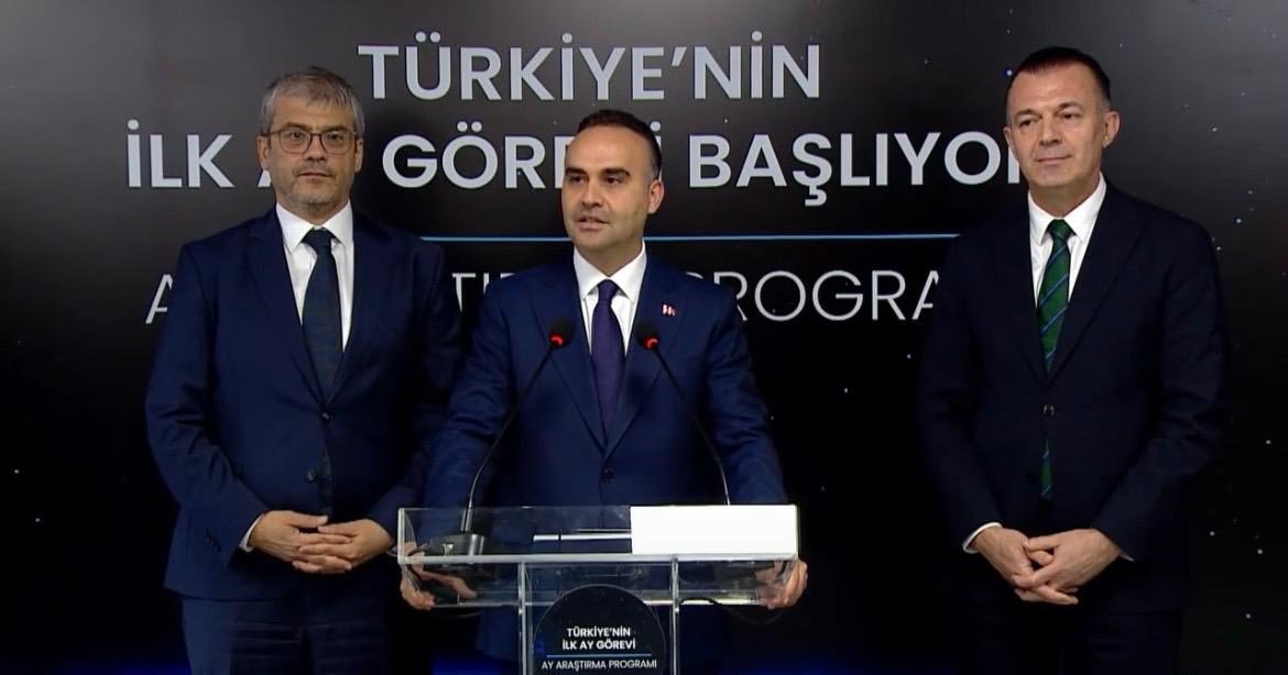 Sanayi ve Teknoloji Bakanı Mehmet Fatih Kacır Ay Uzay Aracı toplantısında konuşuyor