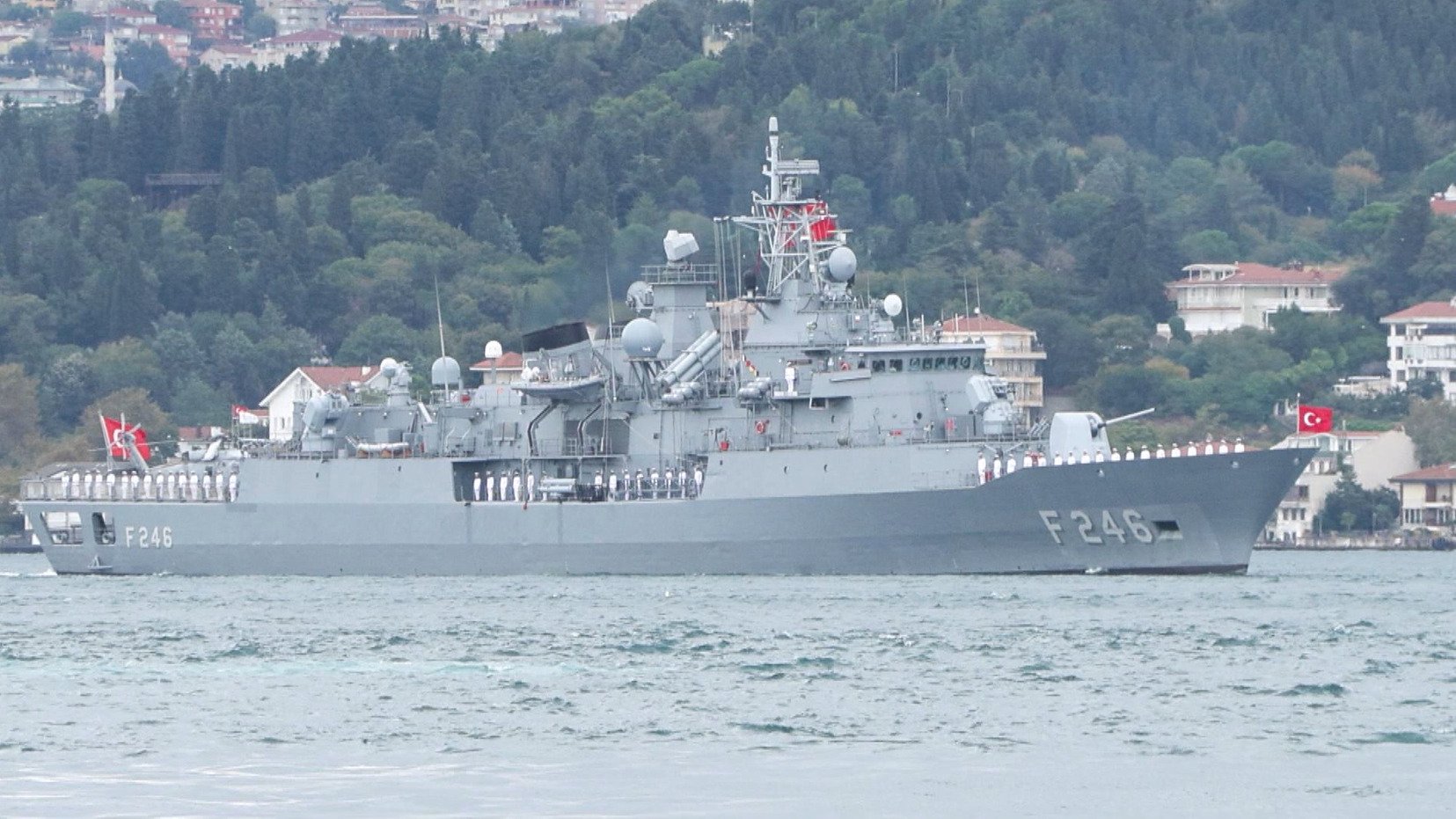 TCG Heybeliada Preveze Deniz Zaferi geçit töreni