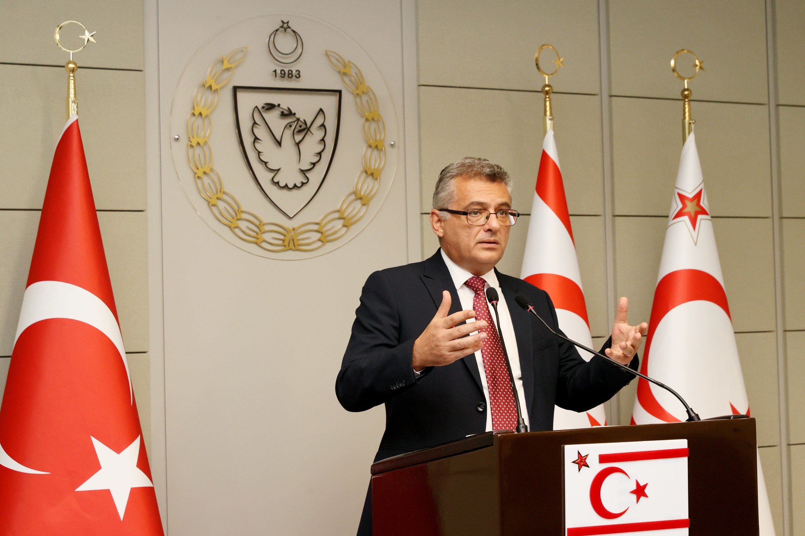 KKTC Cumhurbaşkanı Tufan Erhürman basın açıklaması