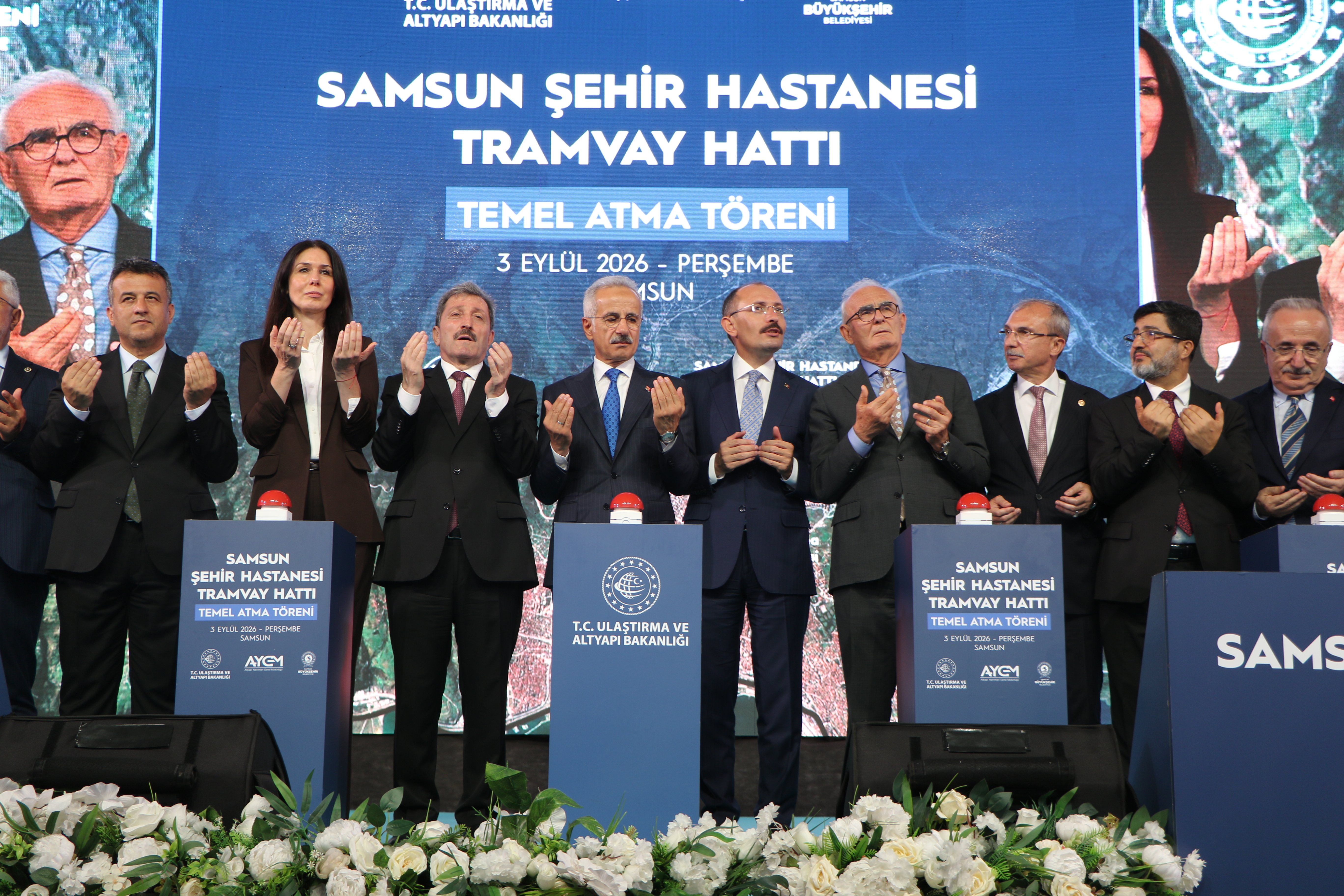 Samsun Şehir Hastanesi Tramvay Hattı temel atma töreni