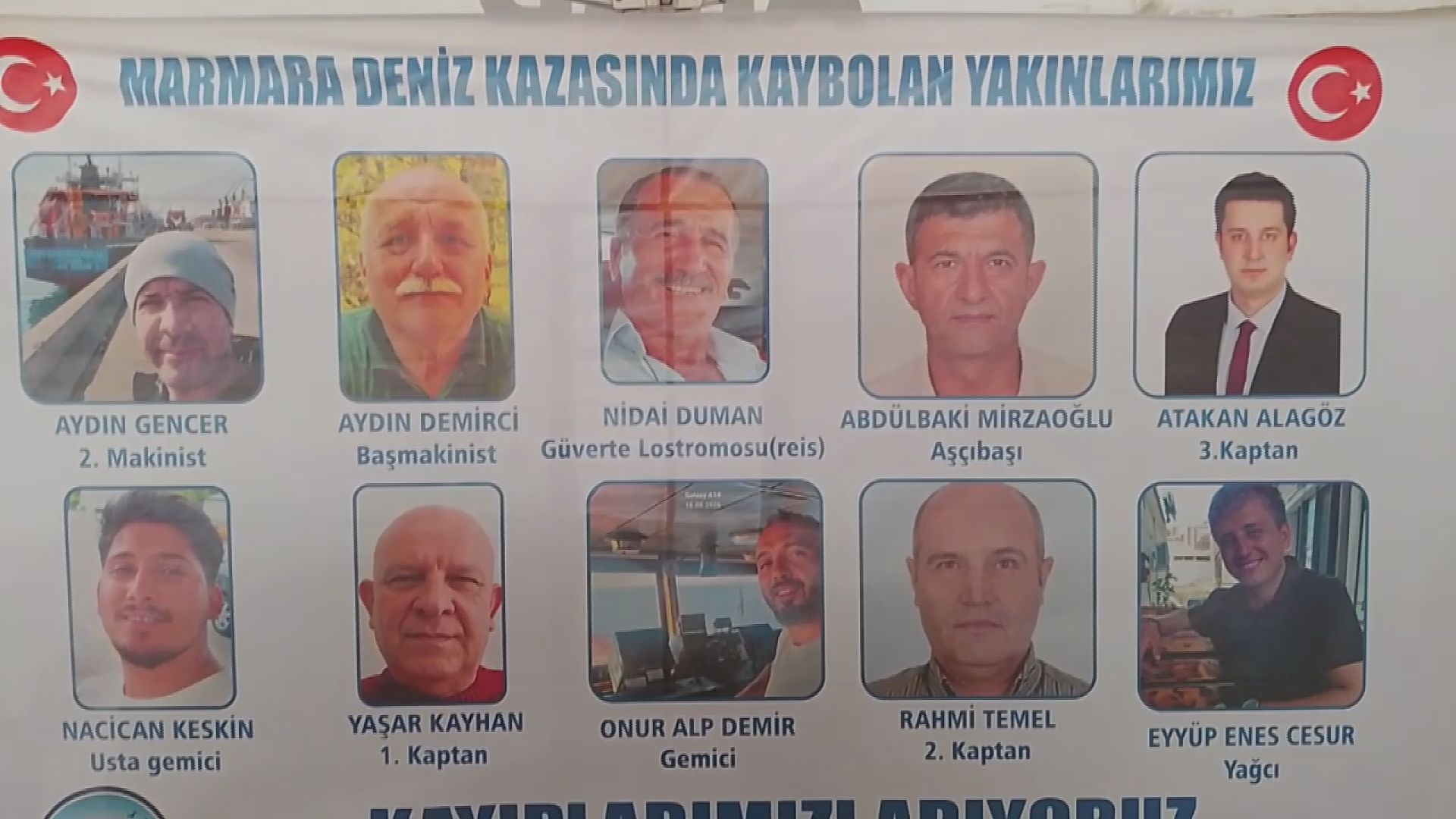 Silivri açıklarında batan gemide kayıp mürettebat arama çalışmaları