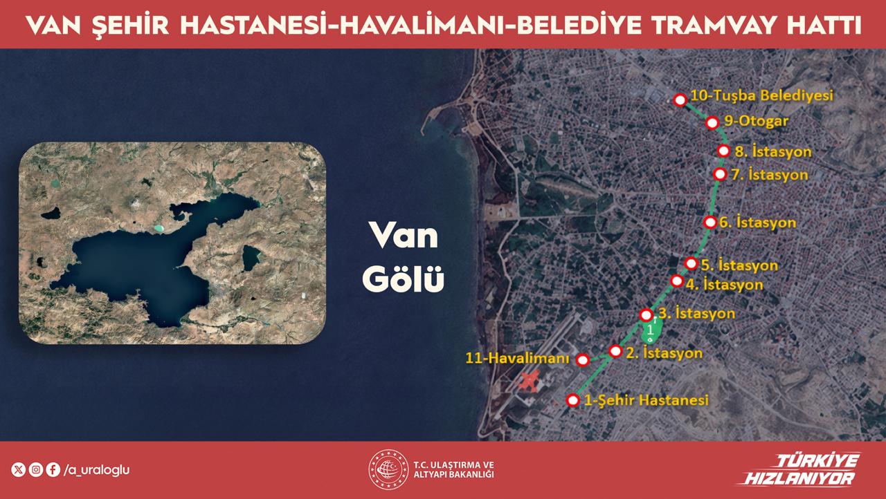 Van tramvay hattı projesi Ulaştırma ve Altyapı Bakanlığı