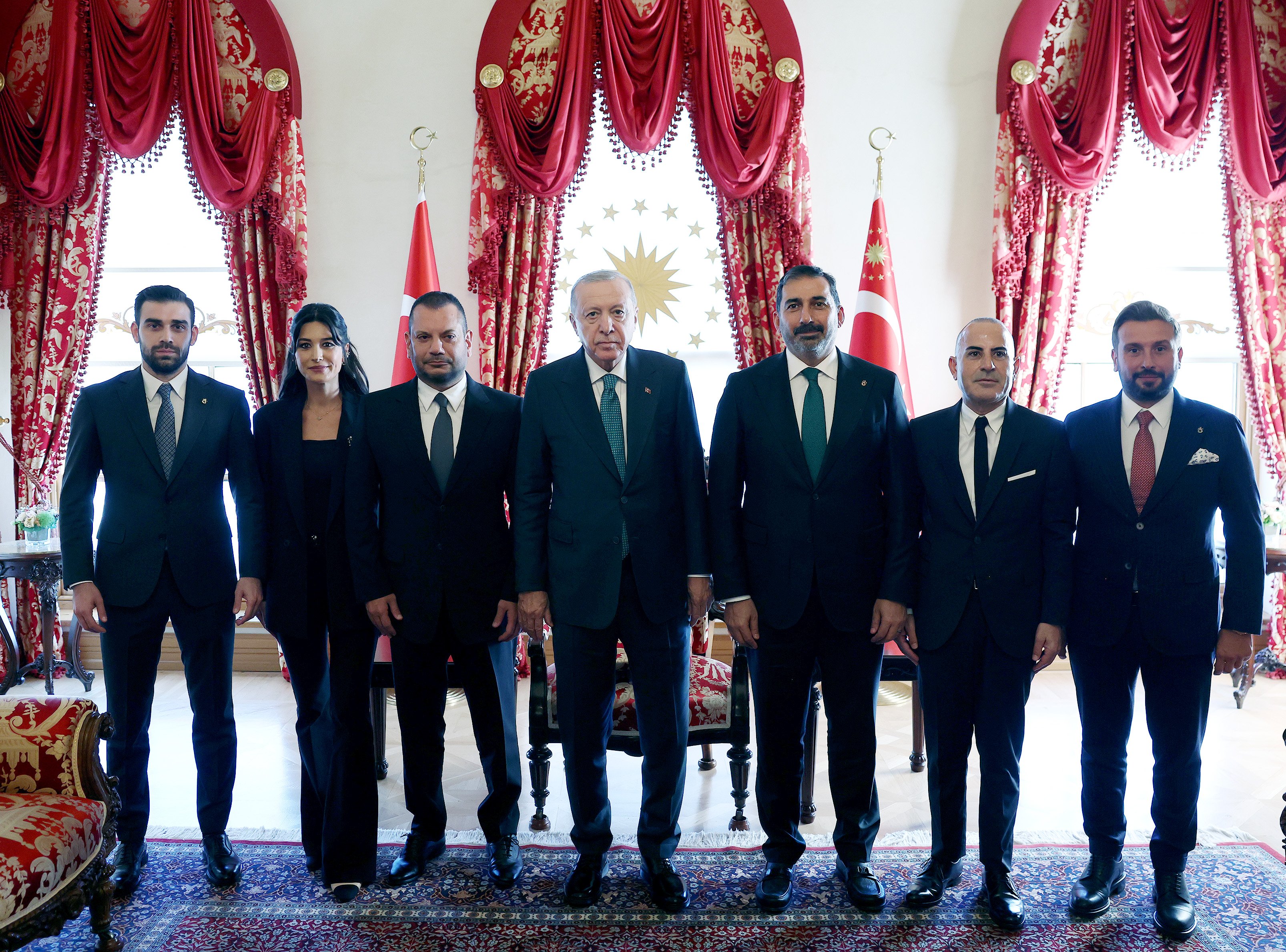 Erdoğan ve kulüp başkanları hatıra fotoğrafı
