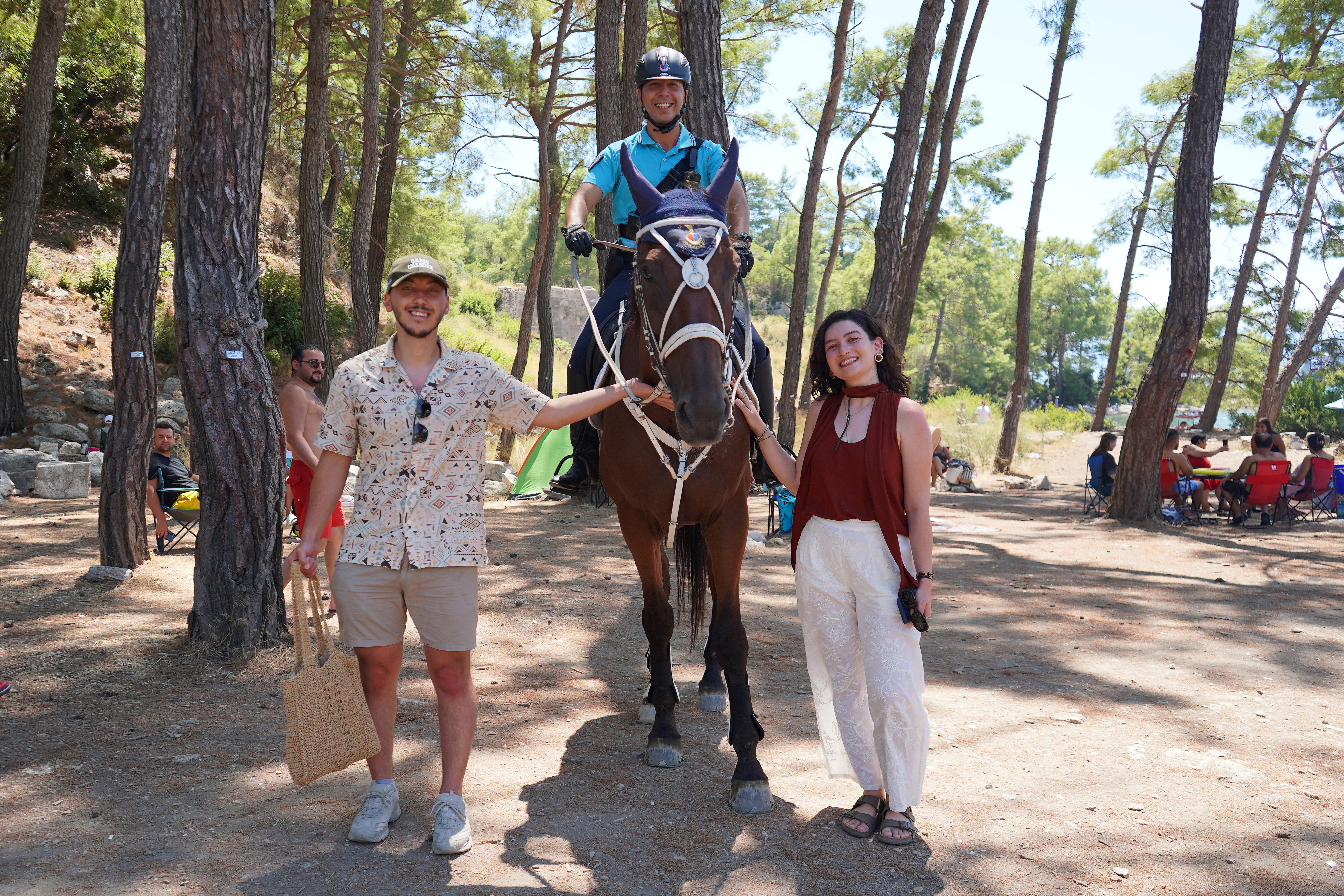 Atlı jandarma timi Phaselis Antik Kenti