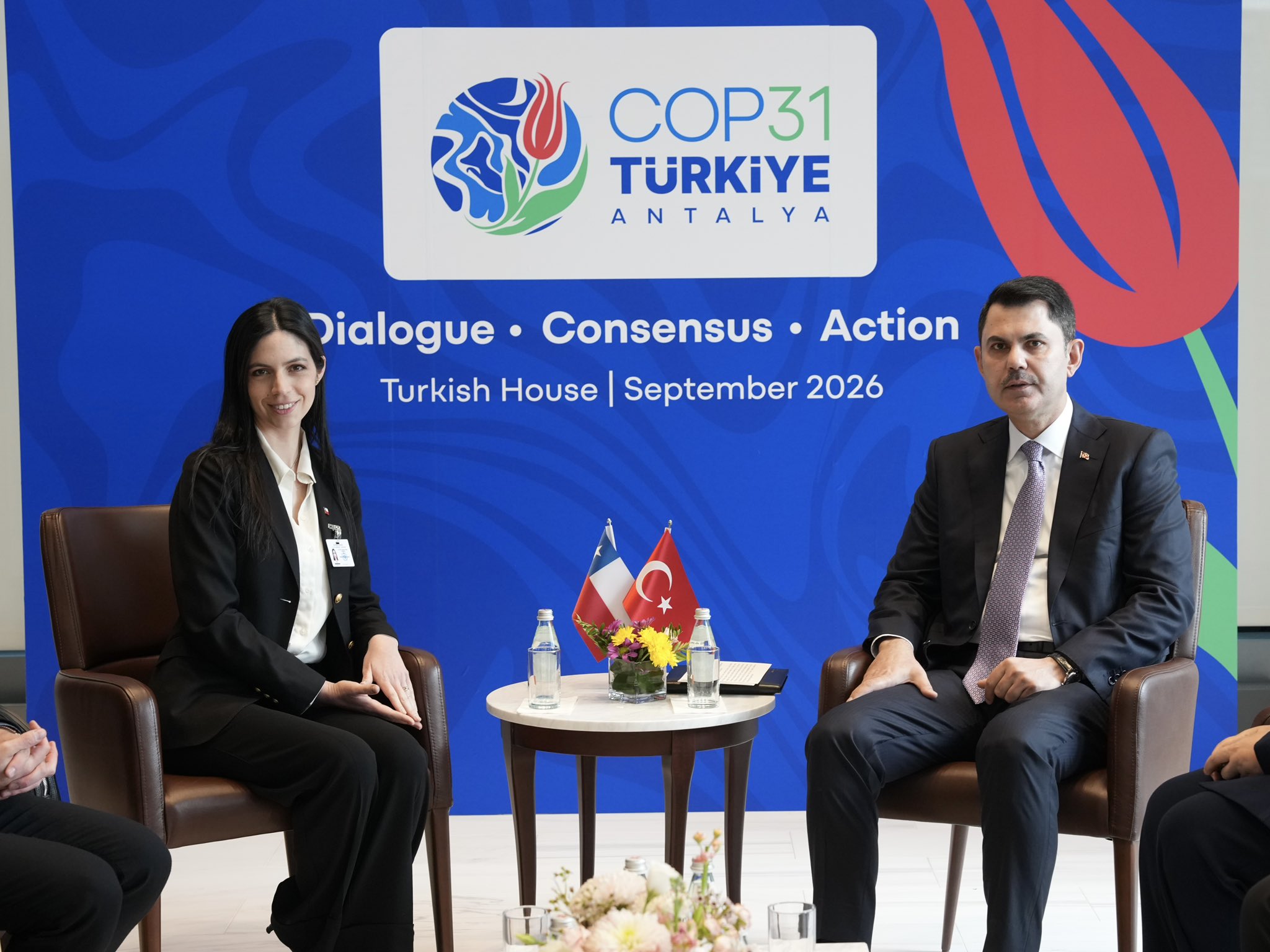 Bakan Murat Kurum ve Şili Çevre Bakanı Francisca Toledo Echegaray görüşmesi