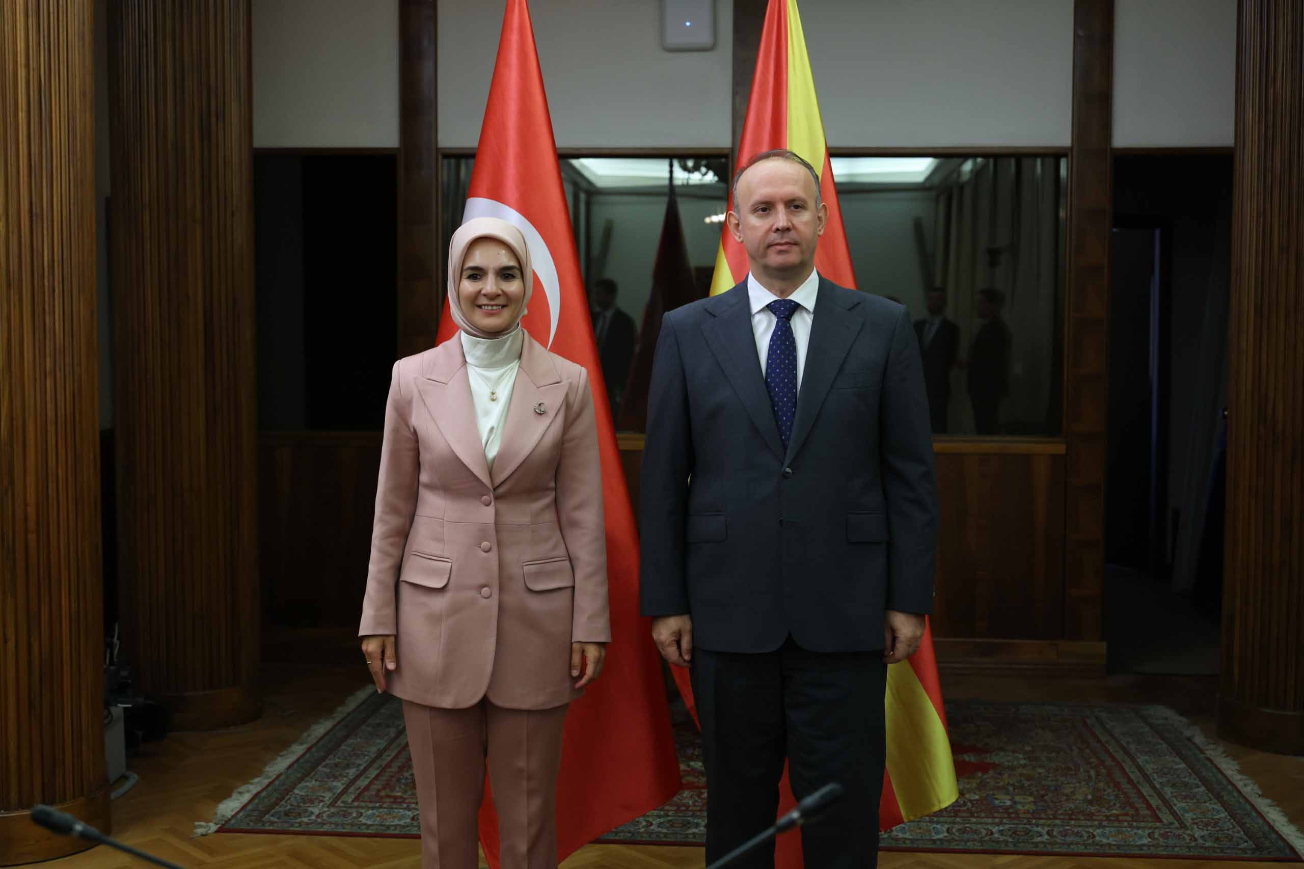 Bakan Göktaş, Kuzey Makedonya Meclis Başkanı Afrim Gashi ile görüşüyor