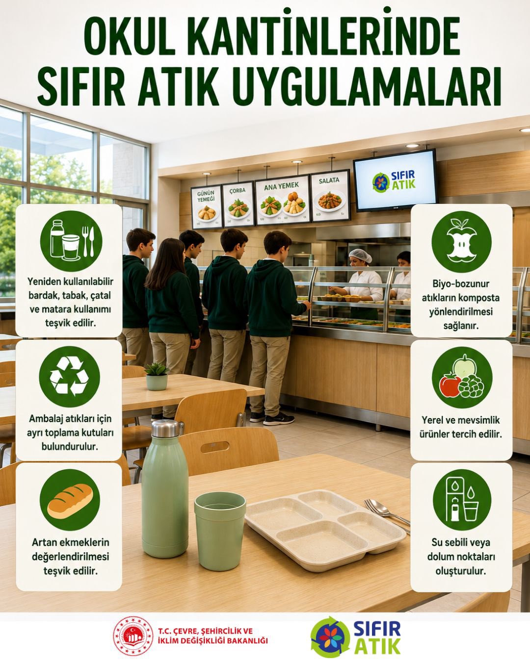 Bakan Murat Kurum Sıfır Atık Projesini okullarda yaygınlaştırıyor