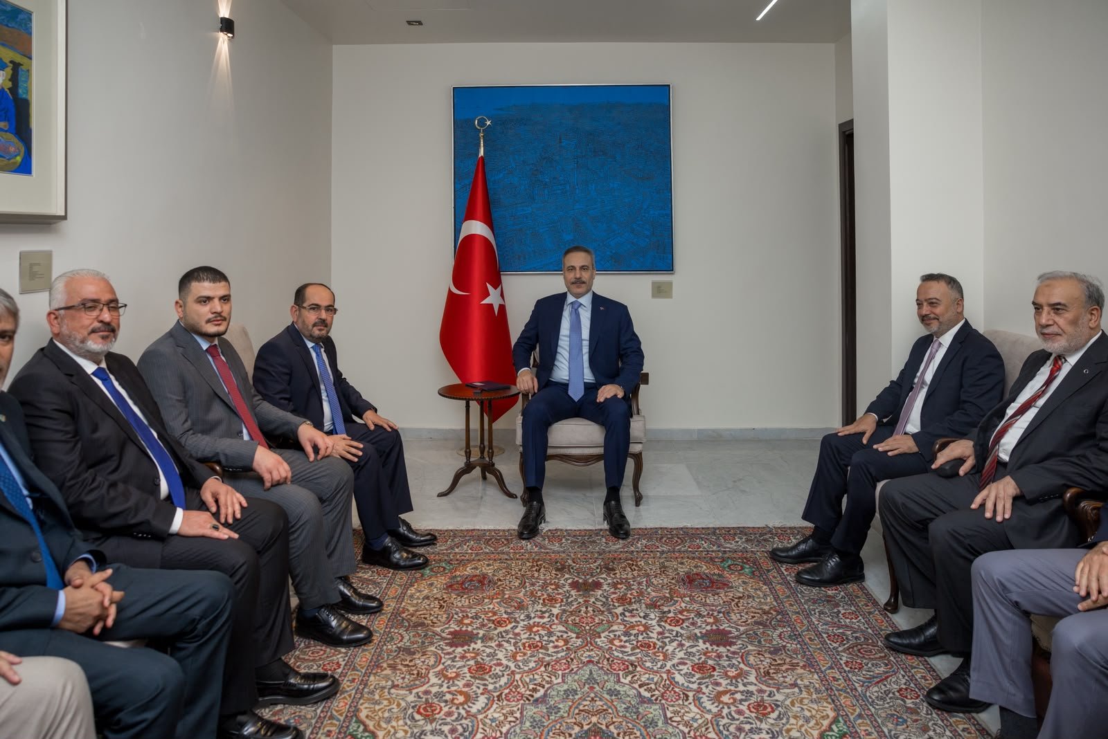 Suriye Türkmen Meclisi Başkanı Abdurrahman Mustafa ve heyeti