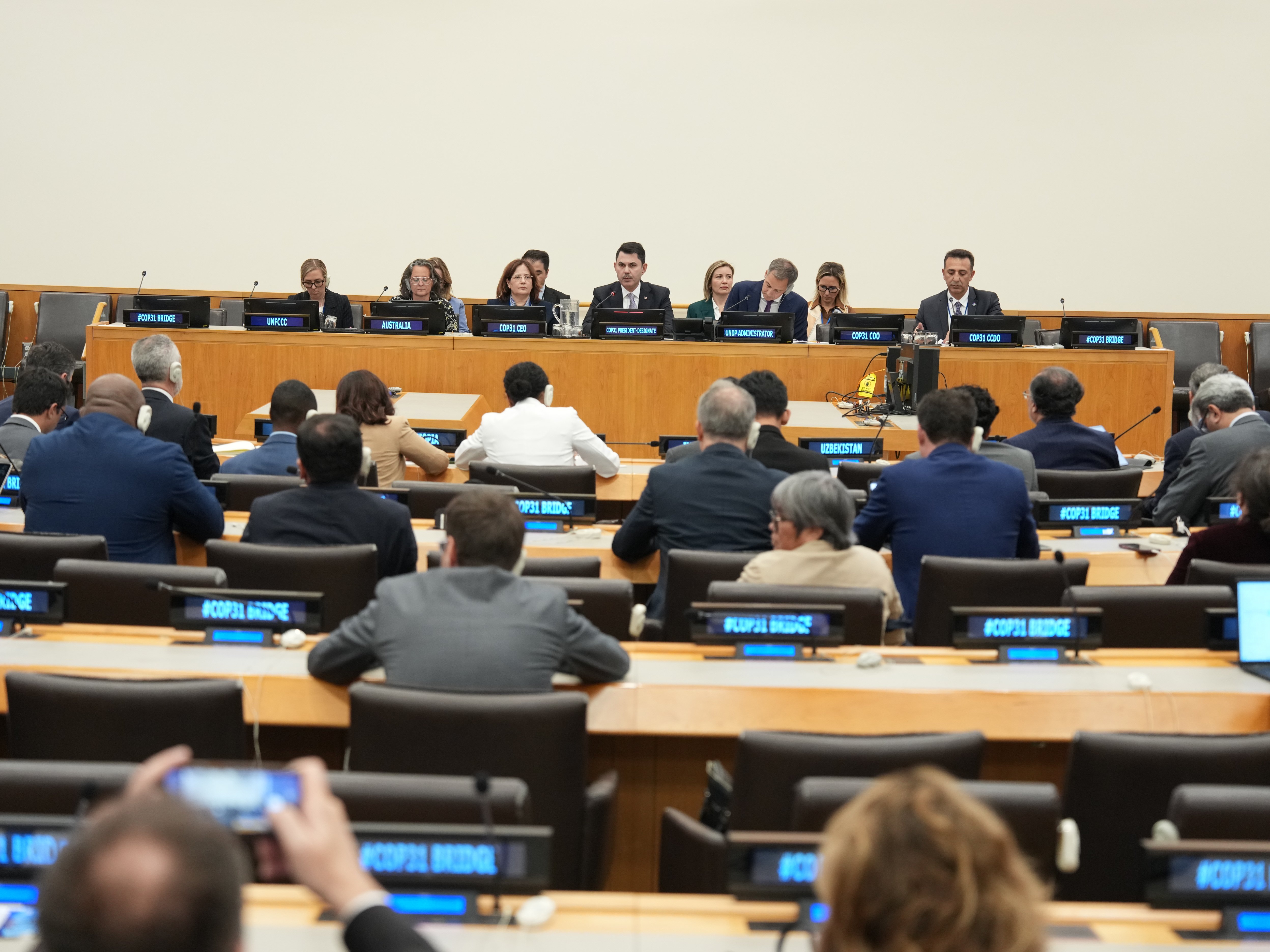 Murat Kurum, COP31 İklim Uygulama Köprüsü tanıtım toplantısında konuşma yapıyor