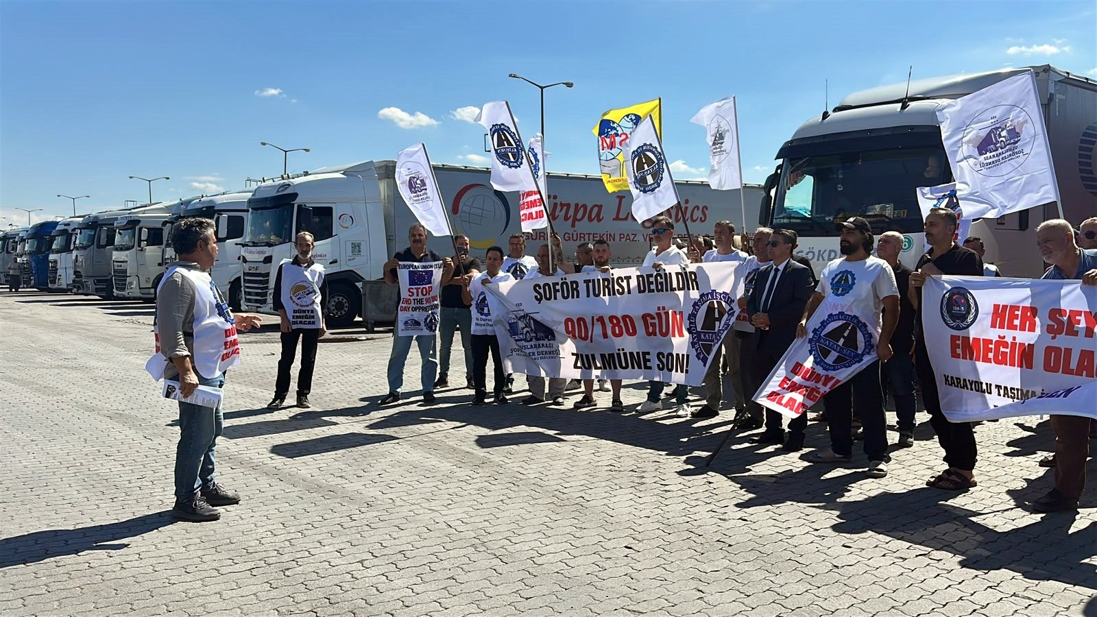 TIR şoförleri Schengen vizesi protestosu