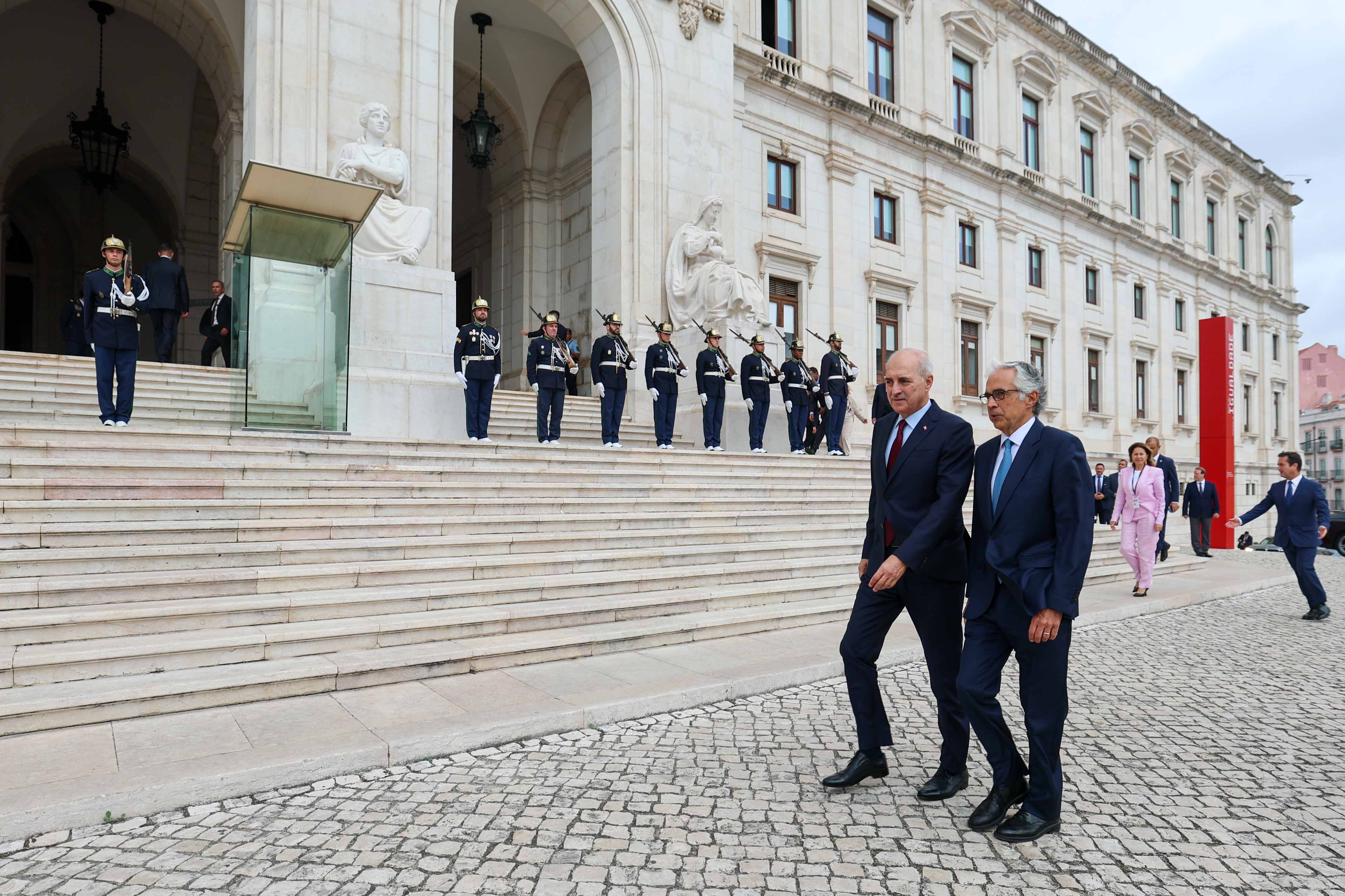 Numan Kurtulmuş ve Jose Pedro Aguiar-Branco baş başa görüşme